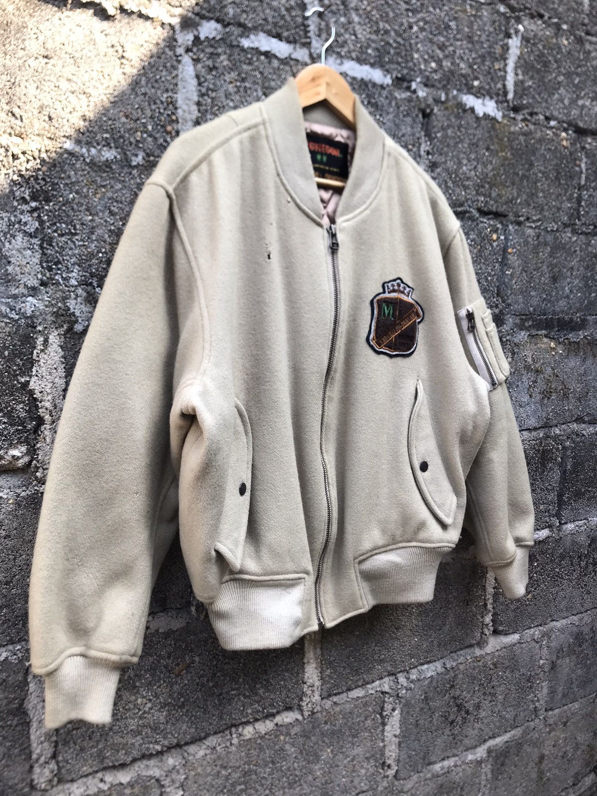 McGregor × Vintage ⚡️Vintage 90s Mc Gregor Wool Bomber Jacket Size US L / EU 52-54 / 3 - 2 Thumbnail