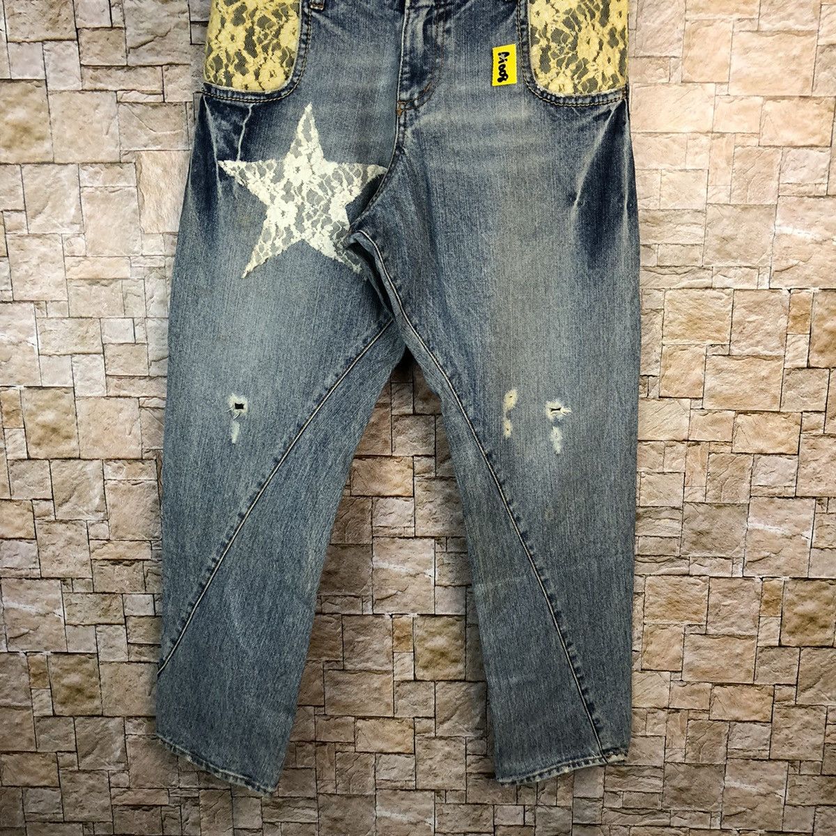 Japanese Brand Ehypen World Gallery double waist Blue Denim Pants #A1008 Size US 30 / EU 46 - 3 Thumbnail