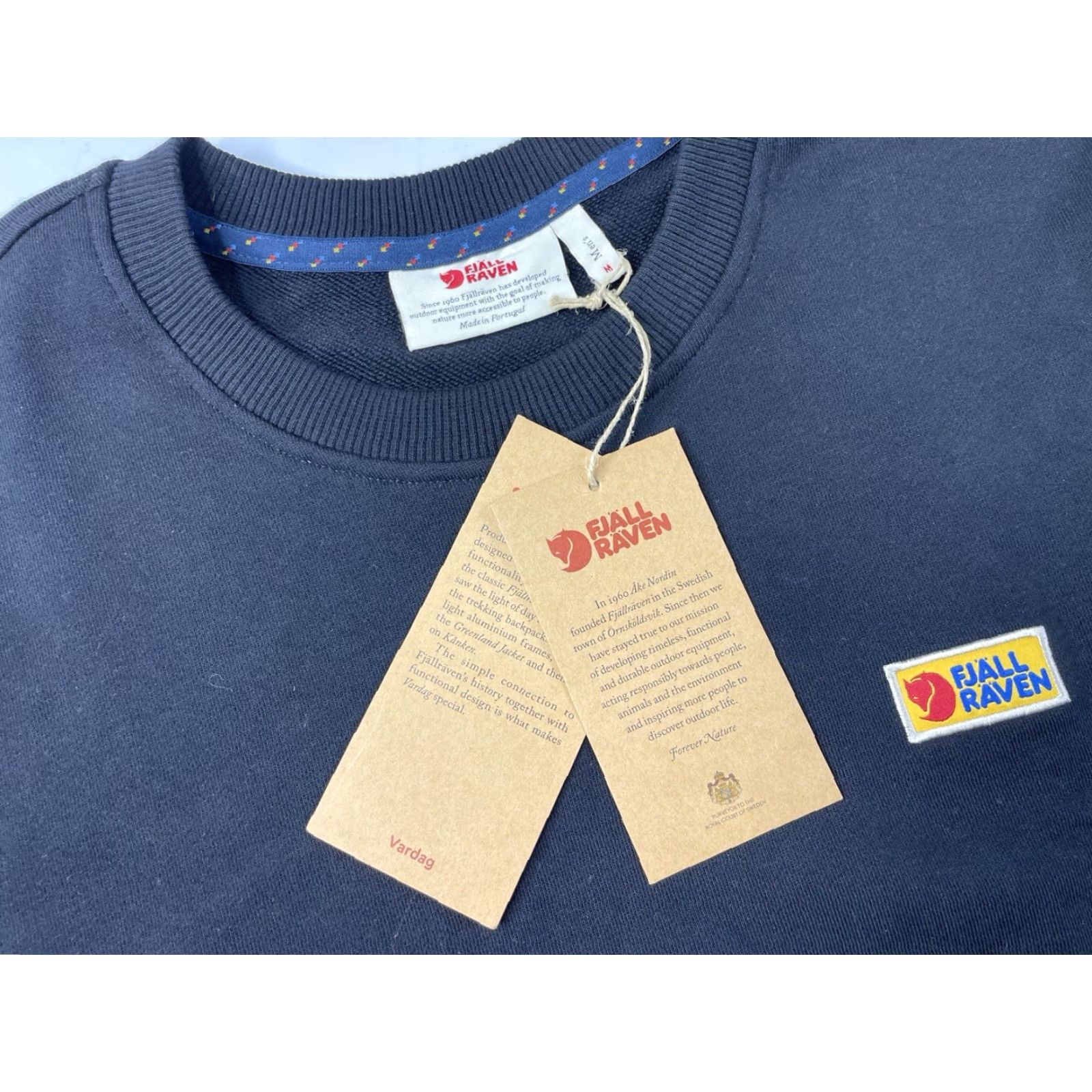 Vintage Fjallraven Vardag Sweater Mens M Black Crewneck Pullover Sweatshirt Logo Sleeve NWT Size US M / EU 48-50 / 2 - 3 Thumbnail