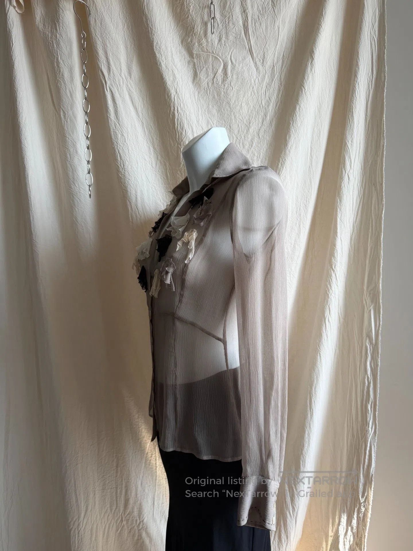 Other PAOLAFRANI Silk Sheer Large Neck Shirt. Size M / US 6-8 / IT 42-44 - 5 Thumbnail