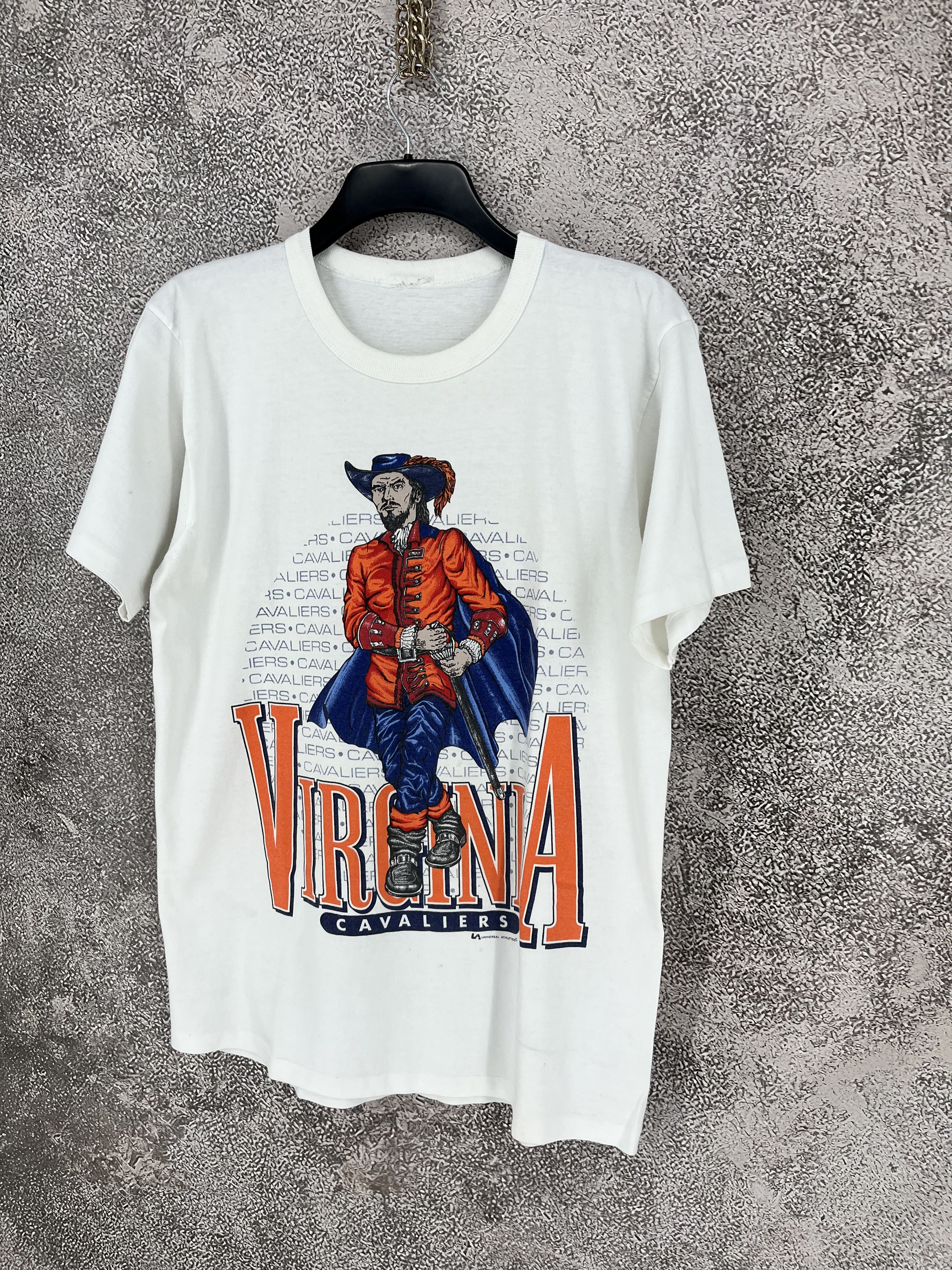 Vintage Vintage 90s UVA Cavaliers Single Stitch T-Shirt Size US M / EU 48-50 / 2 - 3 Thumbnail