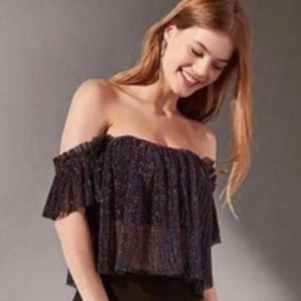 Urban Outfitters Urban Outfitters I NWT Off Shoulder Sparkle Top Medium Size M / US 6-8 / IT 42-44 - 2 Thumbnail