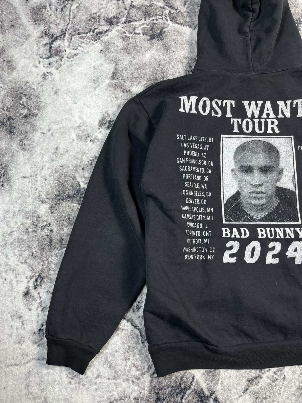 Band Tees Bad Bunny Most Wanted Tour Black Hoodie Size US L / EU 52-54 / 3 - 10 Thumbnail