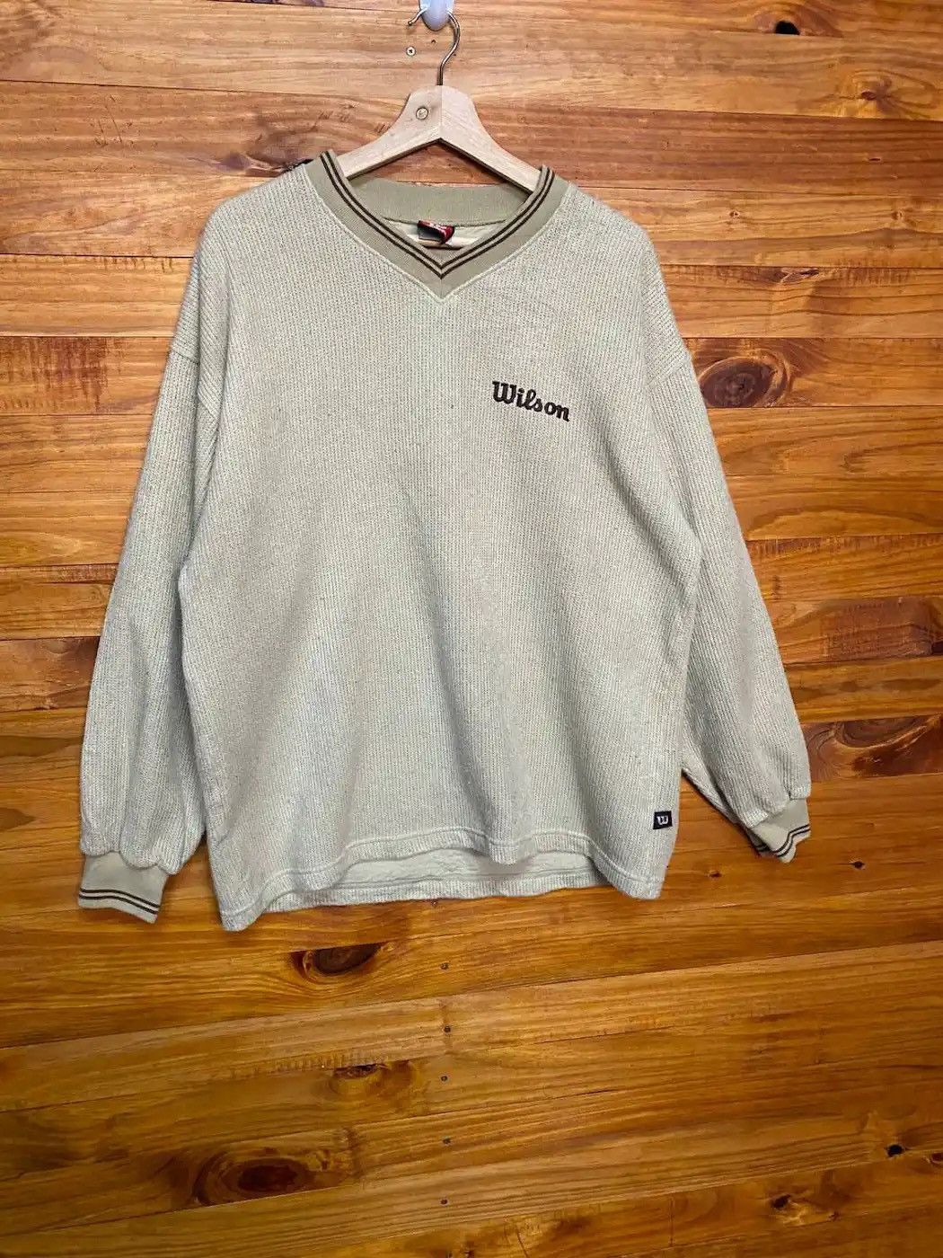 Wilson Vintage 90s Wilson Jumper Knitwear Made In Japan Size US L / EU 52-54 / 3 - 3 Thumbnail