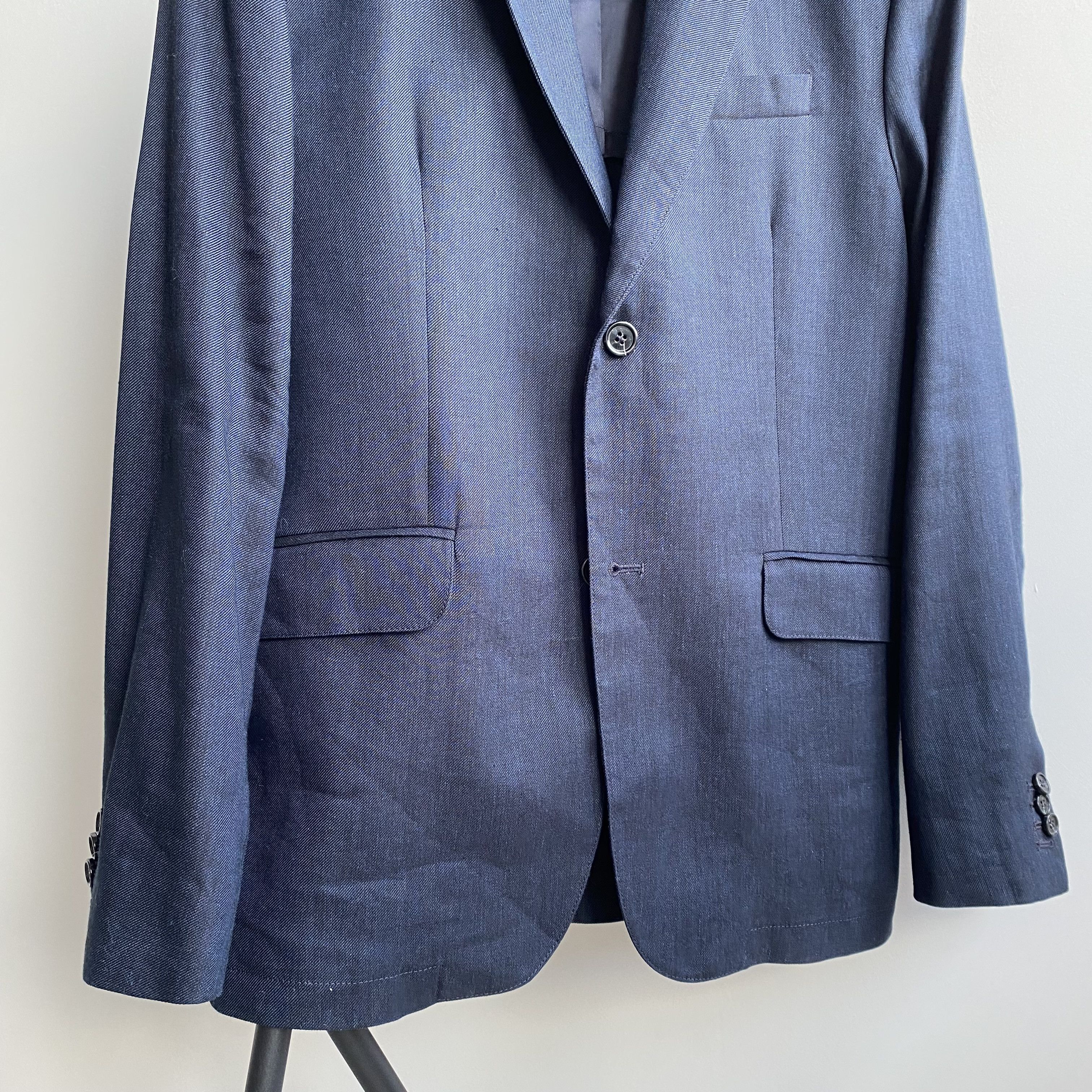 Arket ARKET Modern Cotton / True Hemp Navy Blazer Size 50R - 5 Thumbnail