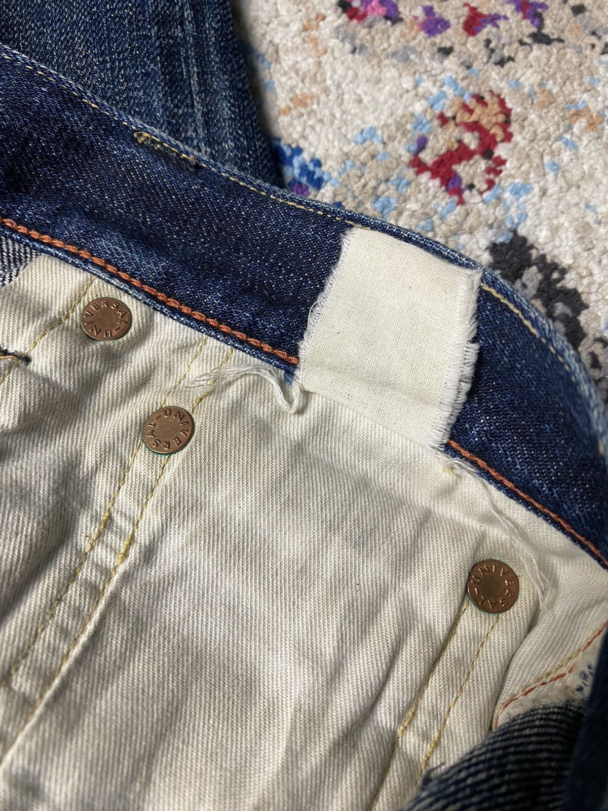 EIGHT-G × Japanese Brand × Vintage Eight G Lot 601 Rokumaru Vintage Style 15oz distressed & cut Size US 29 - 18 Thumbnail