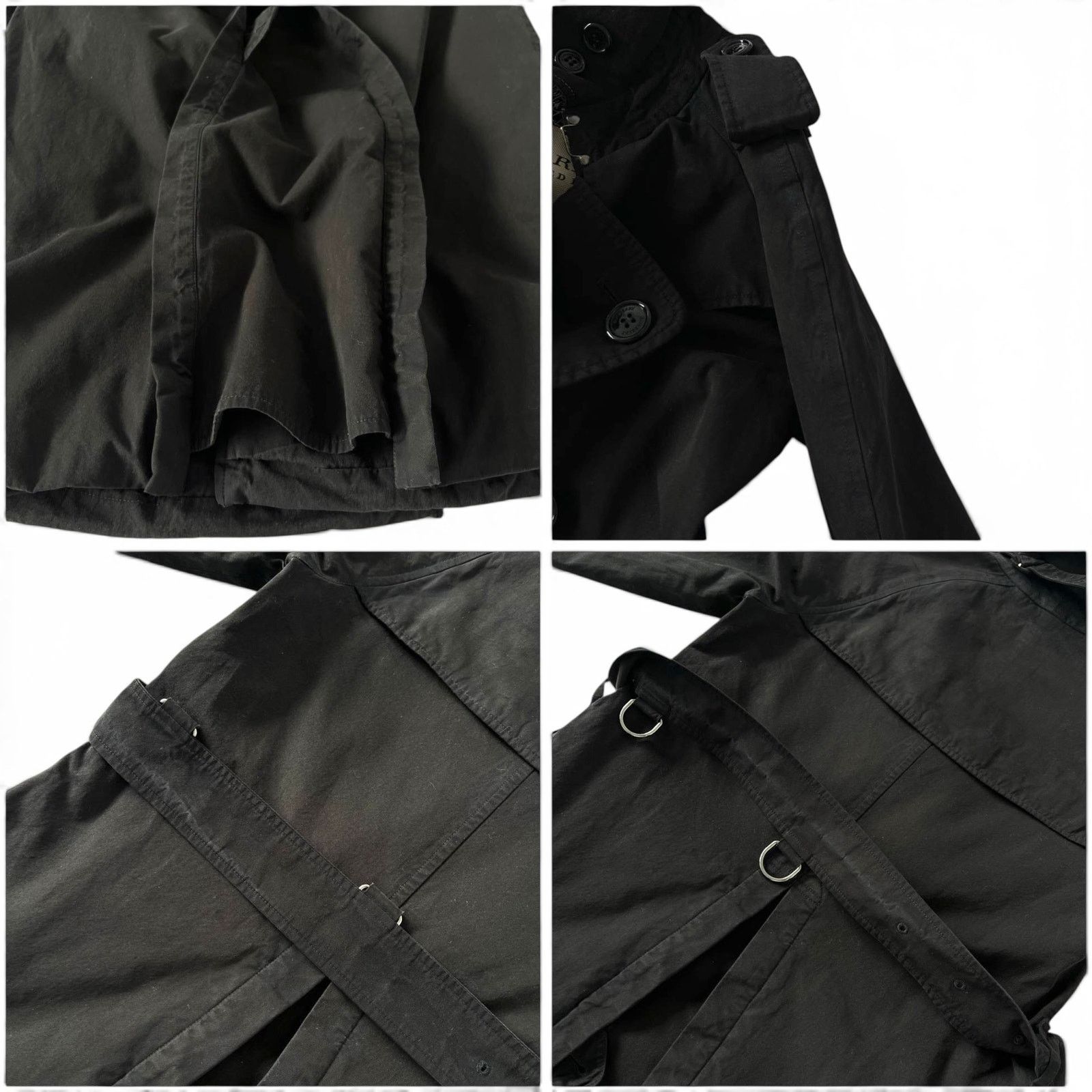 Burberry Burberry Black Trench Coat Made in England Size S / US 4 / IT 40 - 6 Thumbnail