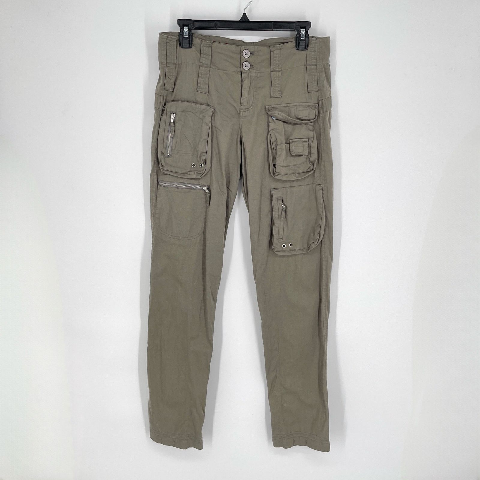 image of New Pete & Greta By Johnny Was Cargo Pants Size 2 Y2K Green, Women's