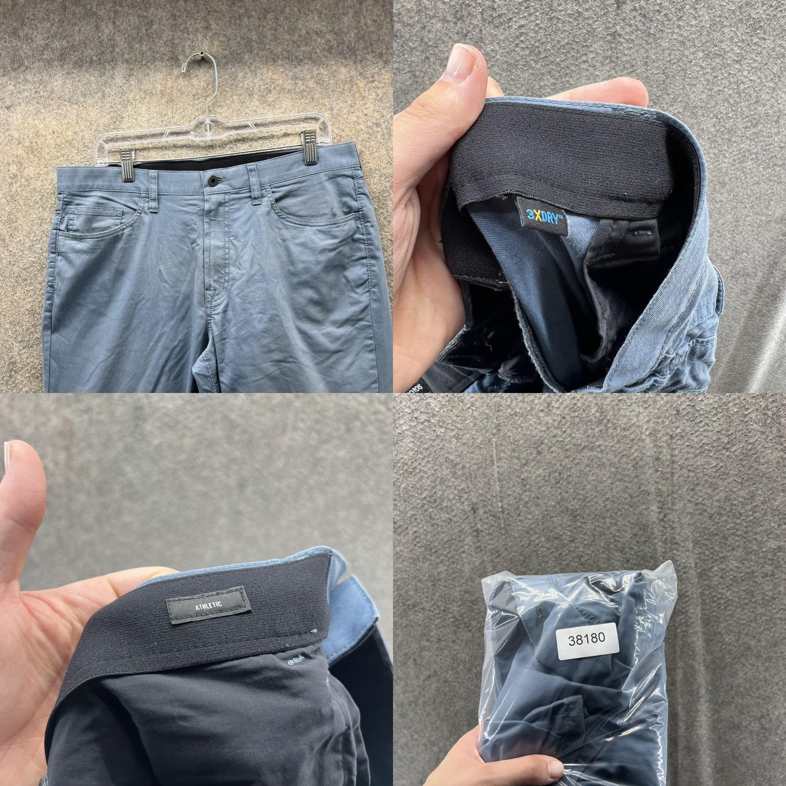 Bonobos Bonobos Pants Mens 33x32 Blue Athletic Fit 3XDRY Tech Chino Stretch Casual Size US 33 - 8 Thumbnail