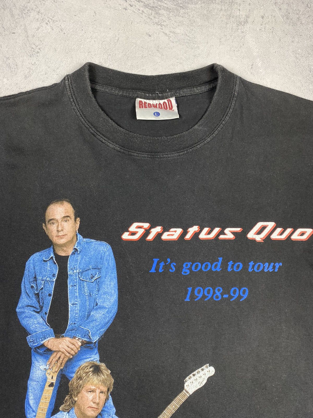 Band Tees Status Quo Vintage 1998-99 Its Good To Tour T Shirt Size US L / EU 52-54 / 3 - 5 Thumbnail