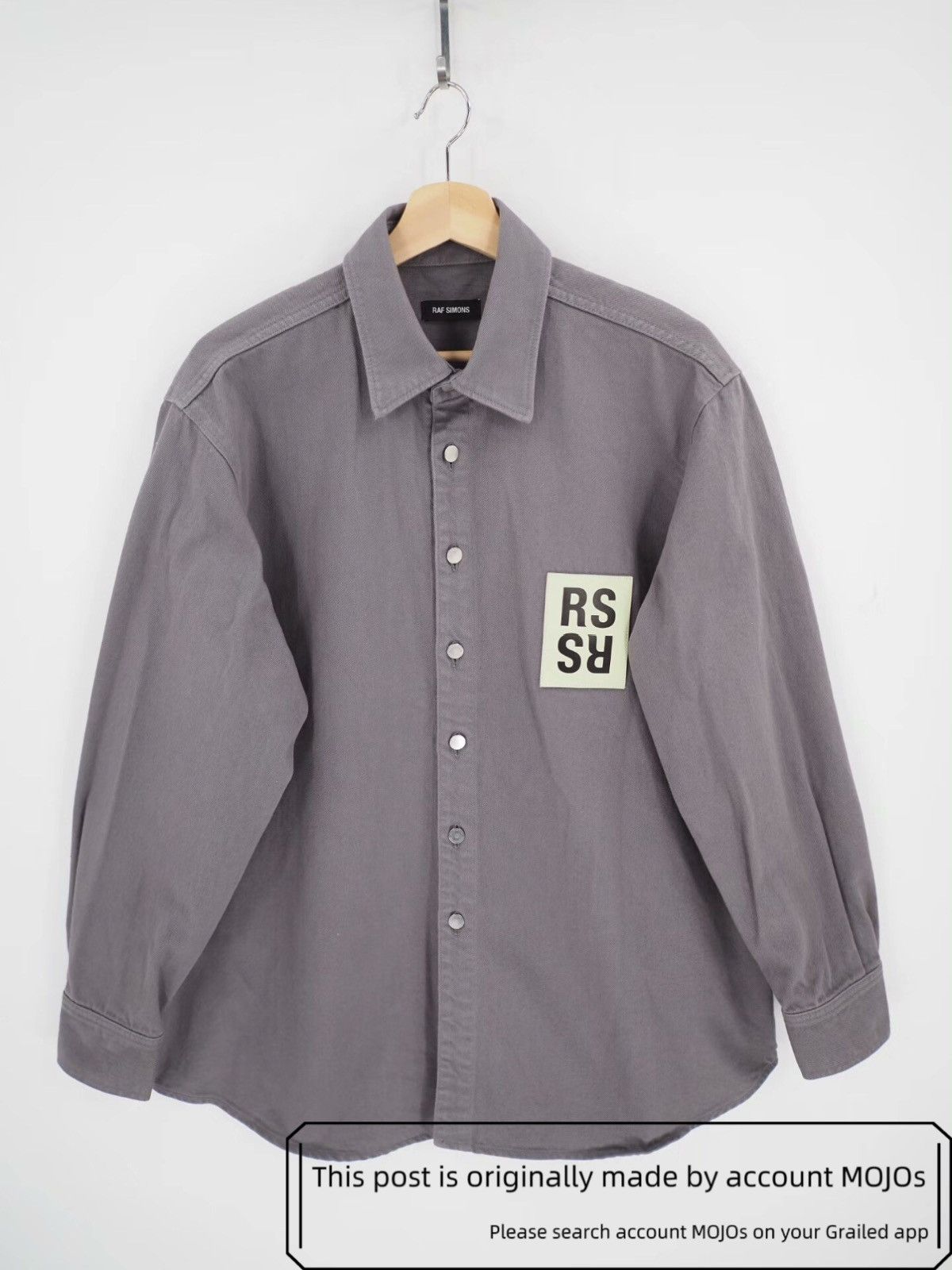 Raf Simons Sz M Raf Simons 18SS Logo Leather Patch Shirt Jacket mojos10 Size US M / EU 48-50 / 2 - 1 Thumbnail