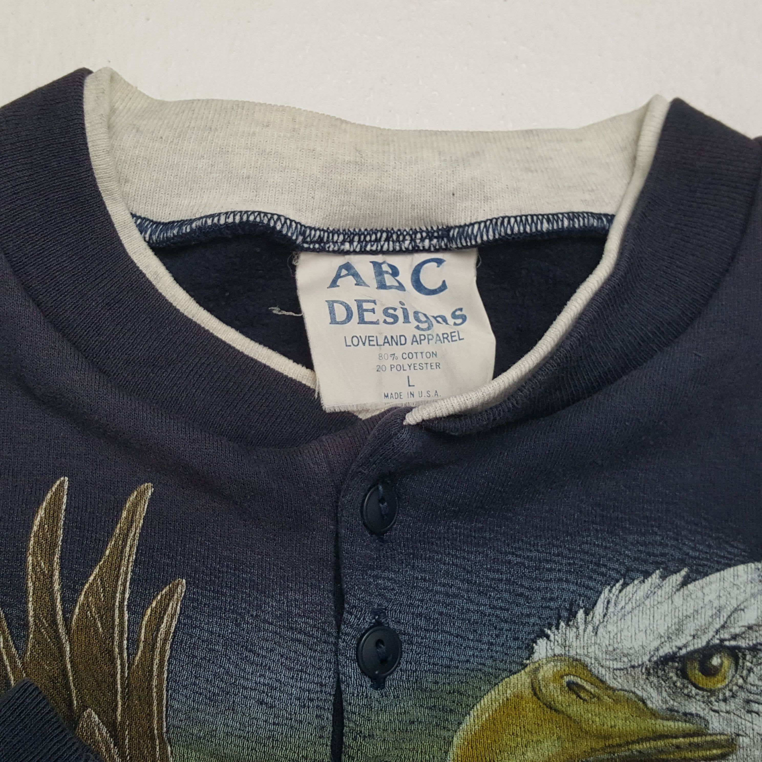Vintage Vintage EAGLE ART Streetwear Full Print Style Sweatshirts Size US M / EU 48-50 / 2 - 9 Thumbnail