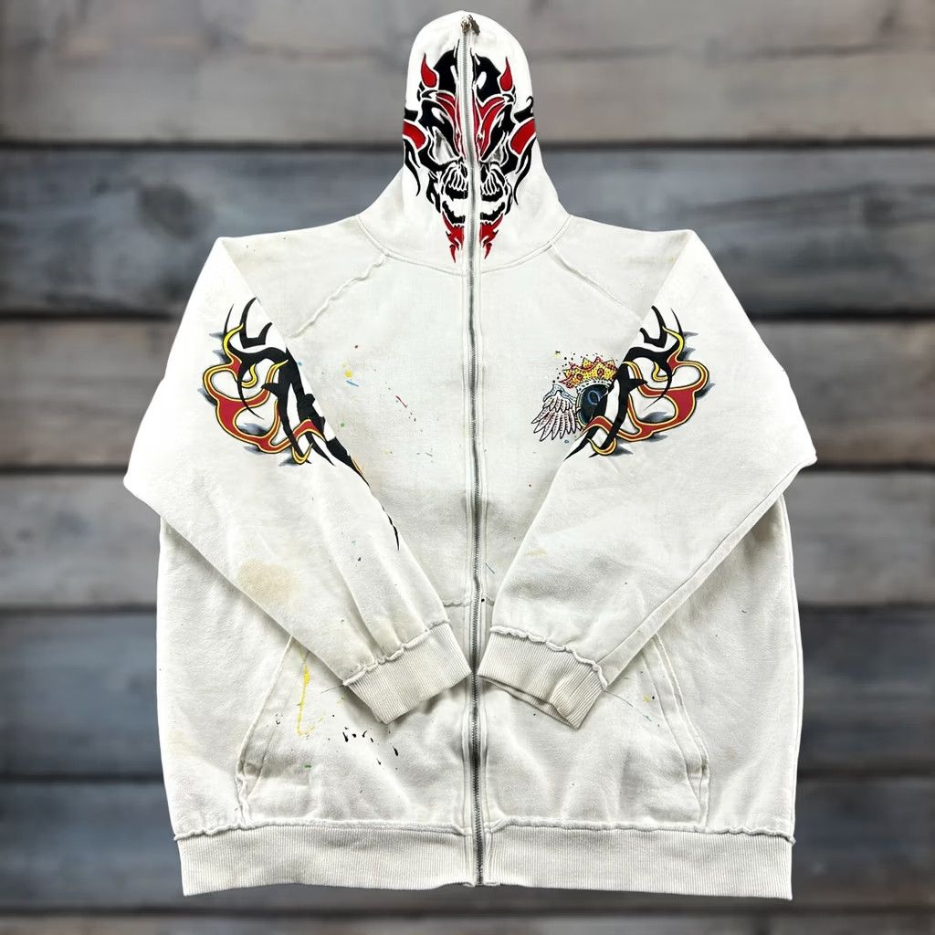 Japanese Brand × Vintage Vintage Vercho Zip Hoodie Skull Y2K | Grailed