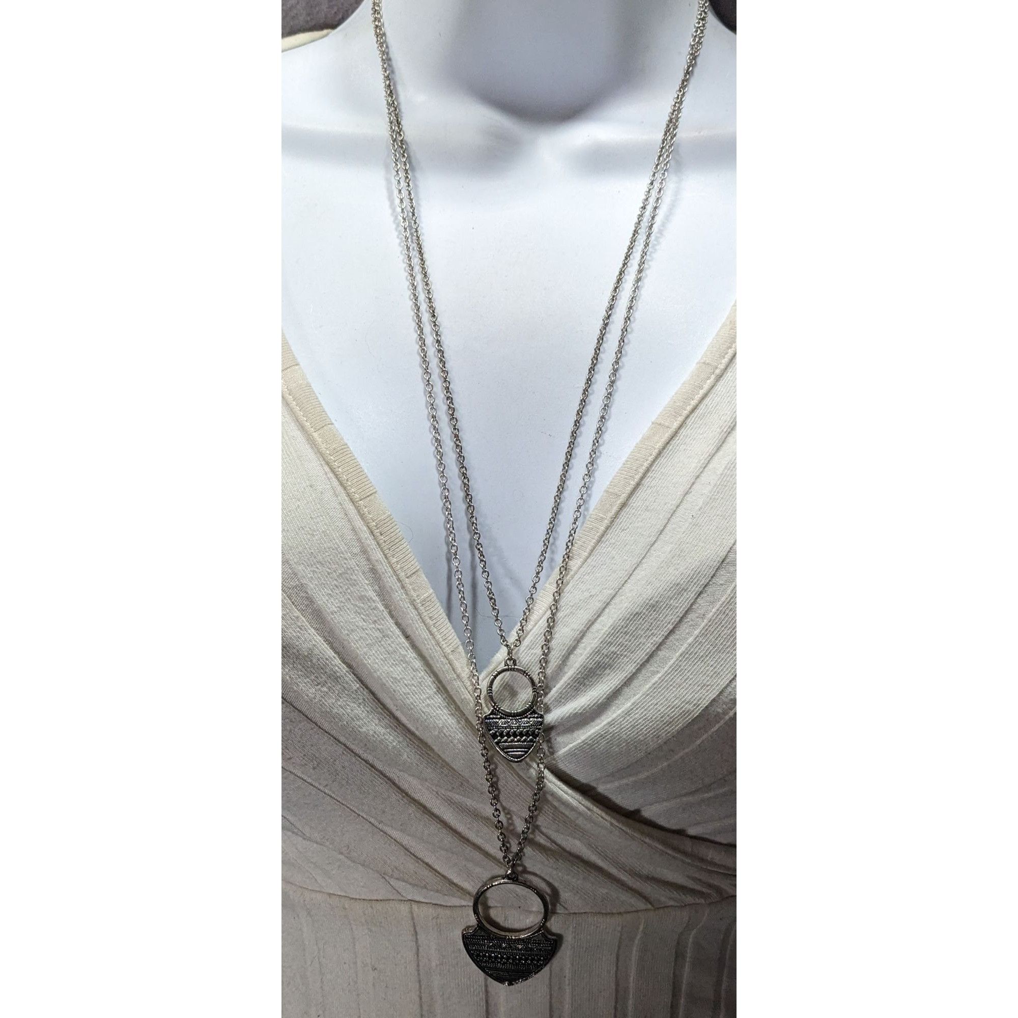 Other Multi Layer Tribal Shield Pendant Artisan Necklace Bohemian Size ONE SIZE - 2 Thumbnail