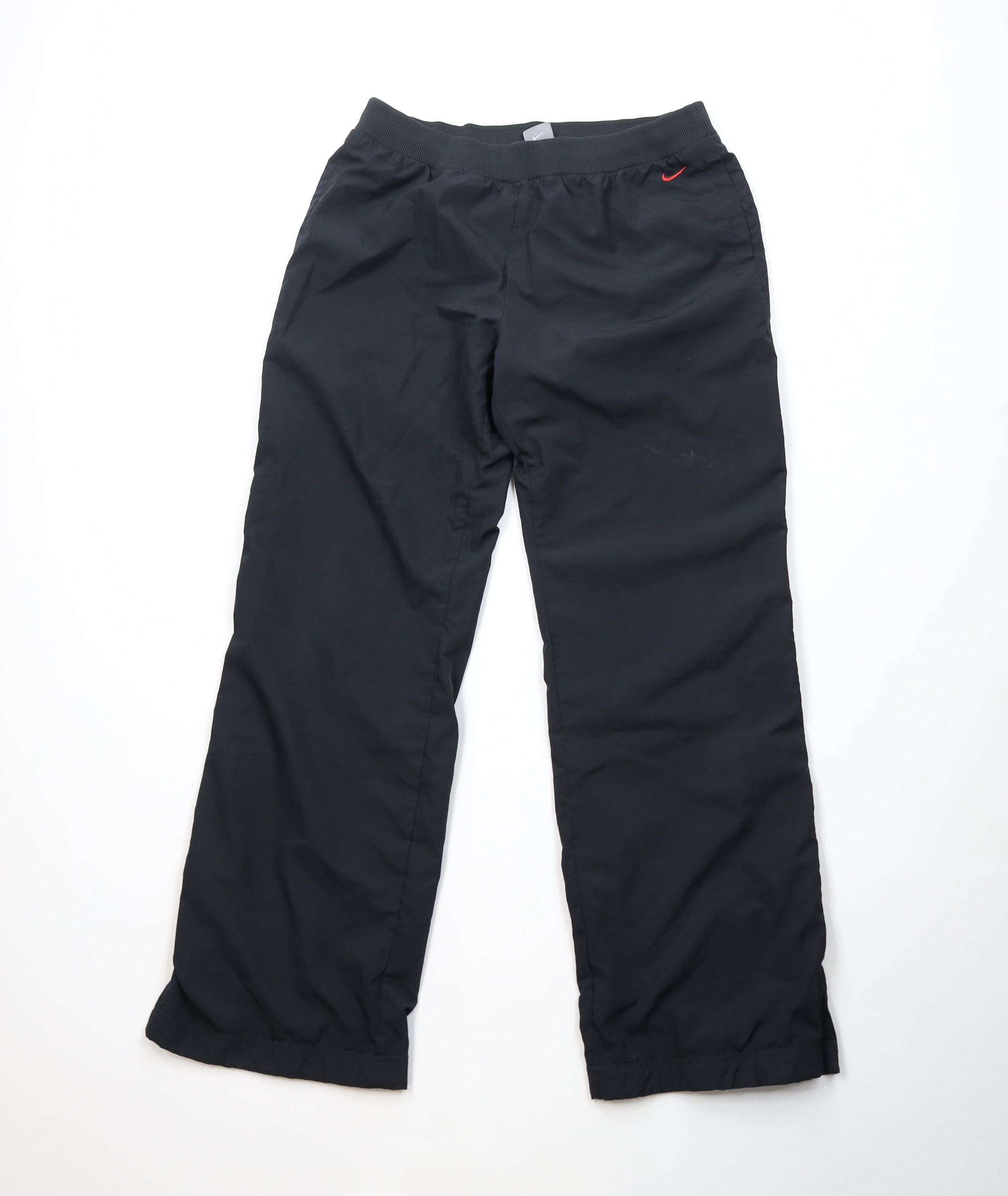 Nike Vintage Y2K Nike Mini Swoosh Lined Wide Leg Pants Black Size 32" / US 10 / IT 46 - 1 Thumbnail