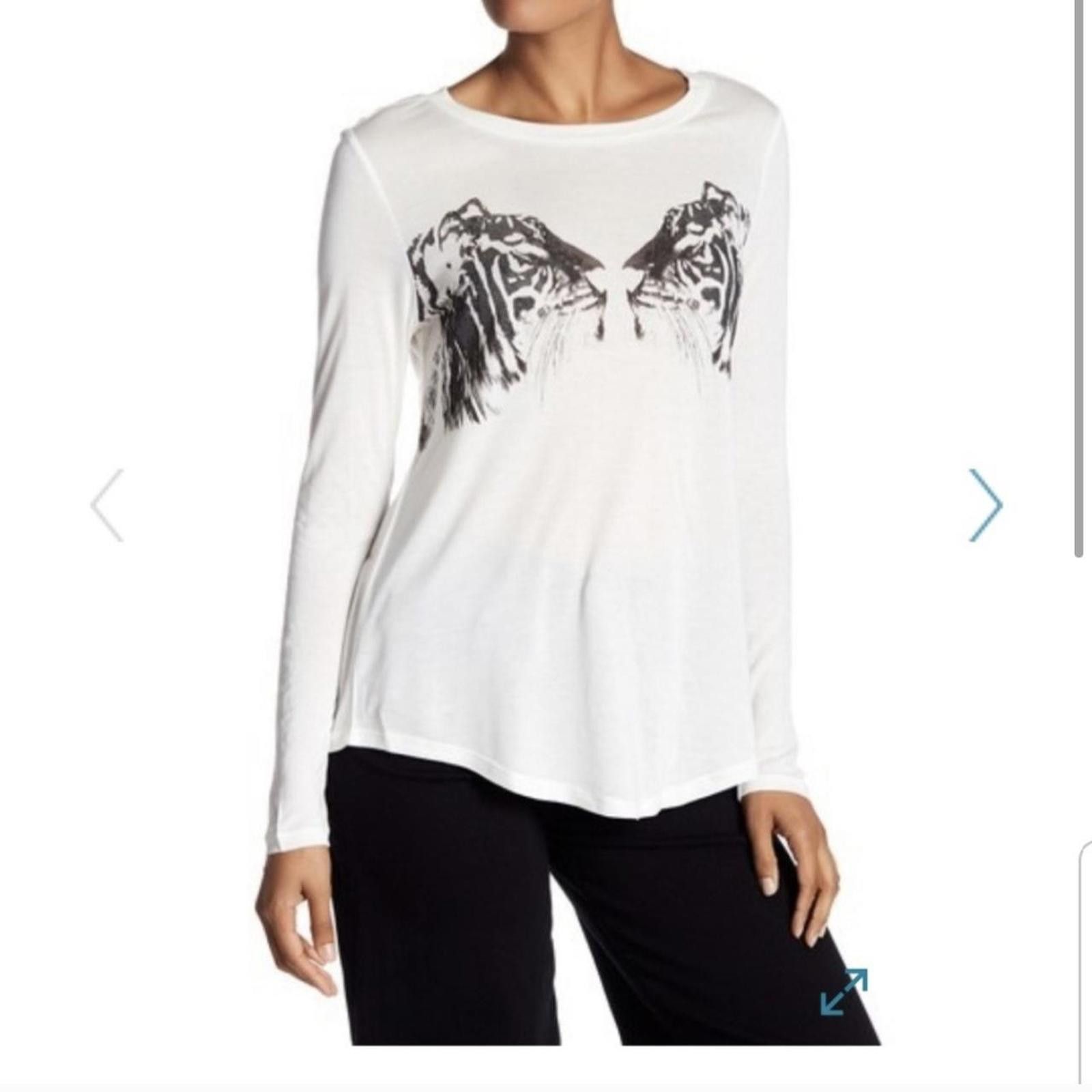 Designer Haute hippie Tiger Print Long Sleeve Blouse Size M / US 6-8 / IT 42-44 - 1 Thumbnail