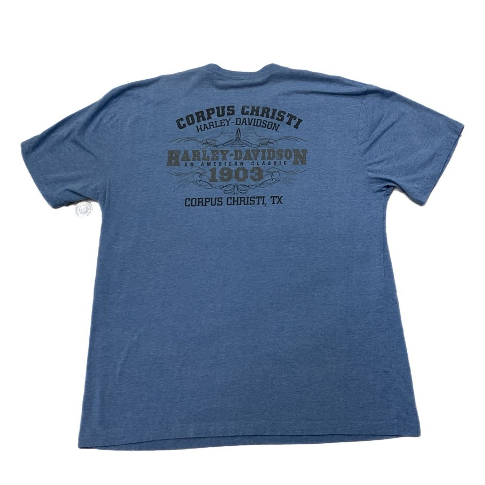 Harley Davidson Harley-Davidson Corpus Christi Texas Blue T-Shirt Size US XXL / EU 58 / 5 - 2 Thumbnail