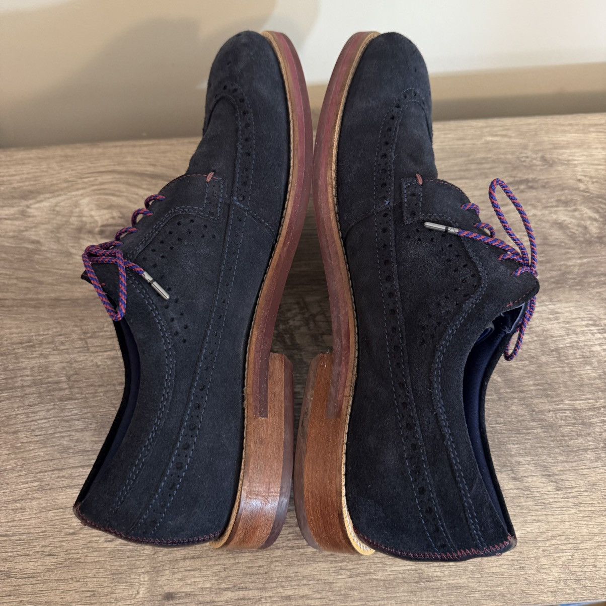 Ted Baker Ted Baker Deelans Navy Suede Oxford Dress Shoes Sz 12 US Size US 12 / EU 45 - 10 Thumbnail