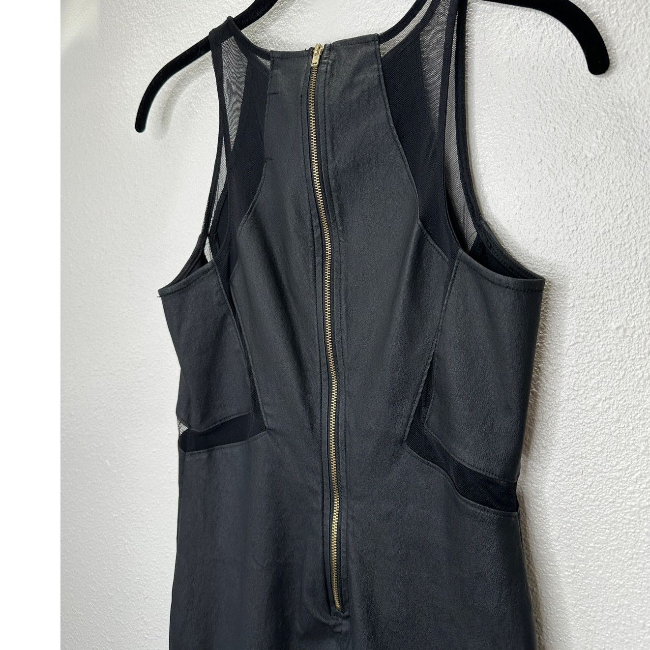 Other ANGL Black Faux Leather Mesh Cutout High Neck Dress M Size M / US 6-8 / IT 42-44 - 6 Thumbnail