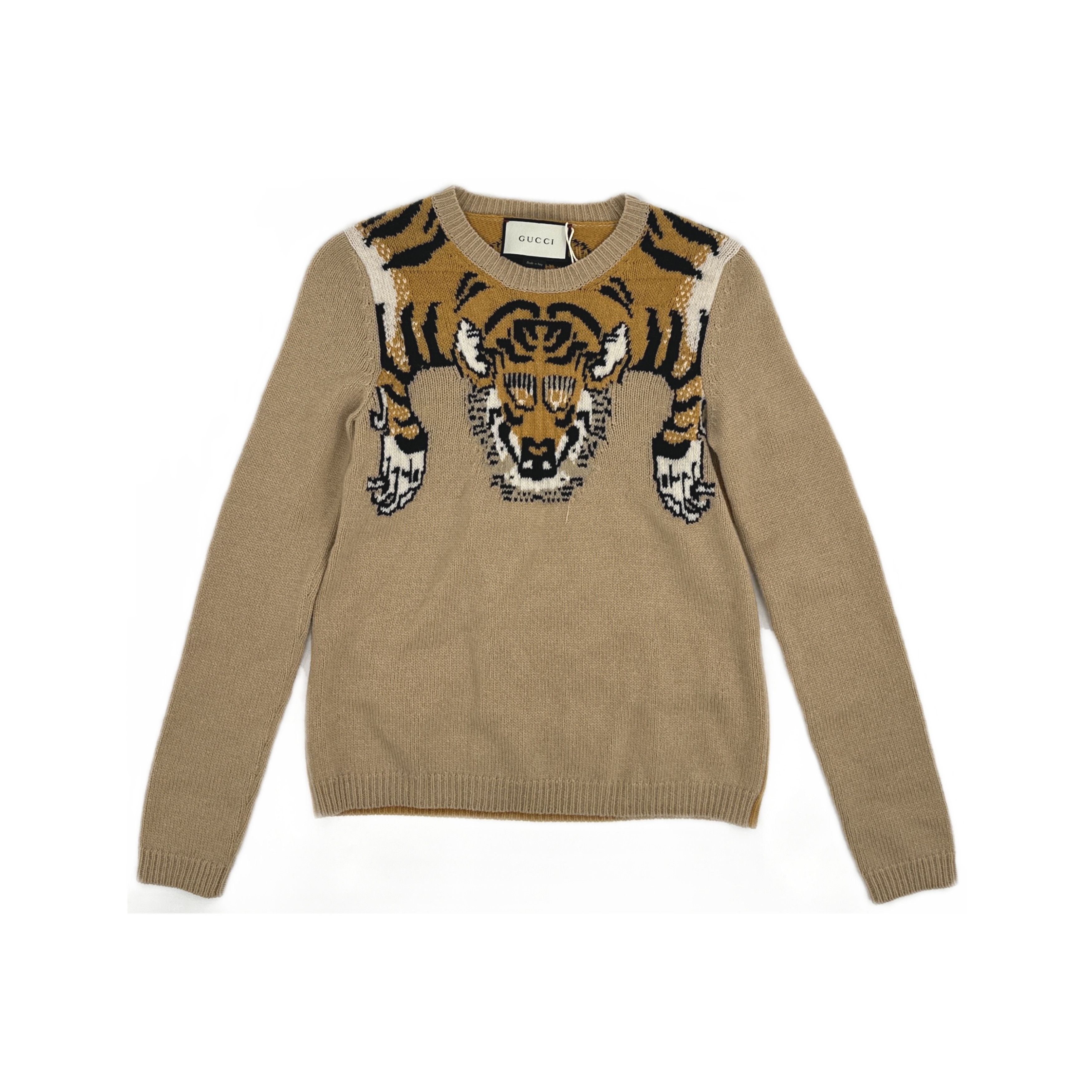 Gucci Gucci Tiger Pattern Wool Sweater Size M Size US M / EU 48-50 / 2 - 1 Thumbnail