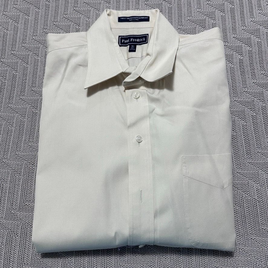 Paul Fredrick Paul Frederick cream short sleeve button down size 16.5 Size US L / EU 52-54 / 3 - 1 Thumbnail