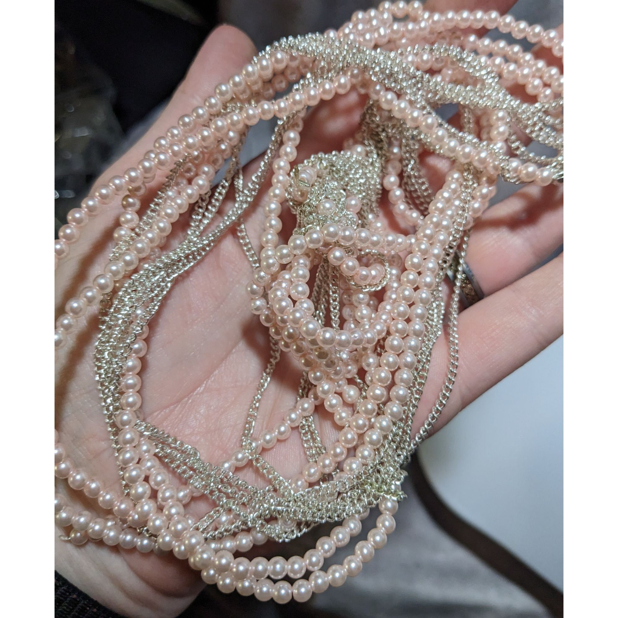 Other Coquette Pastel Pink Pearl Knotted Necklace Size ONE SIZE - 9 Thumbnail