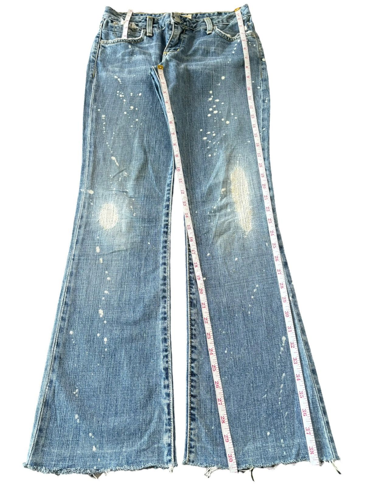 Paper Denim & Cloth Vintage Paper Denim Cloth Painted Distress Flare Jeans Size 27" / US 4 / IT 40 - 7 Thumbnail