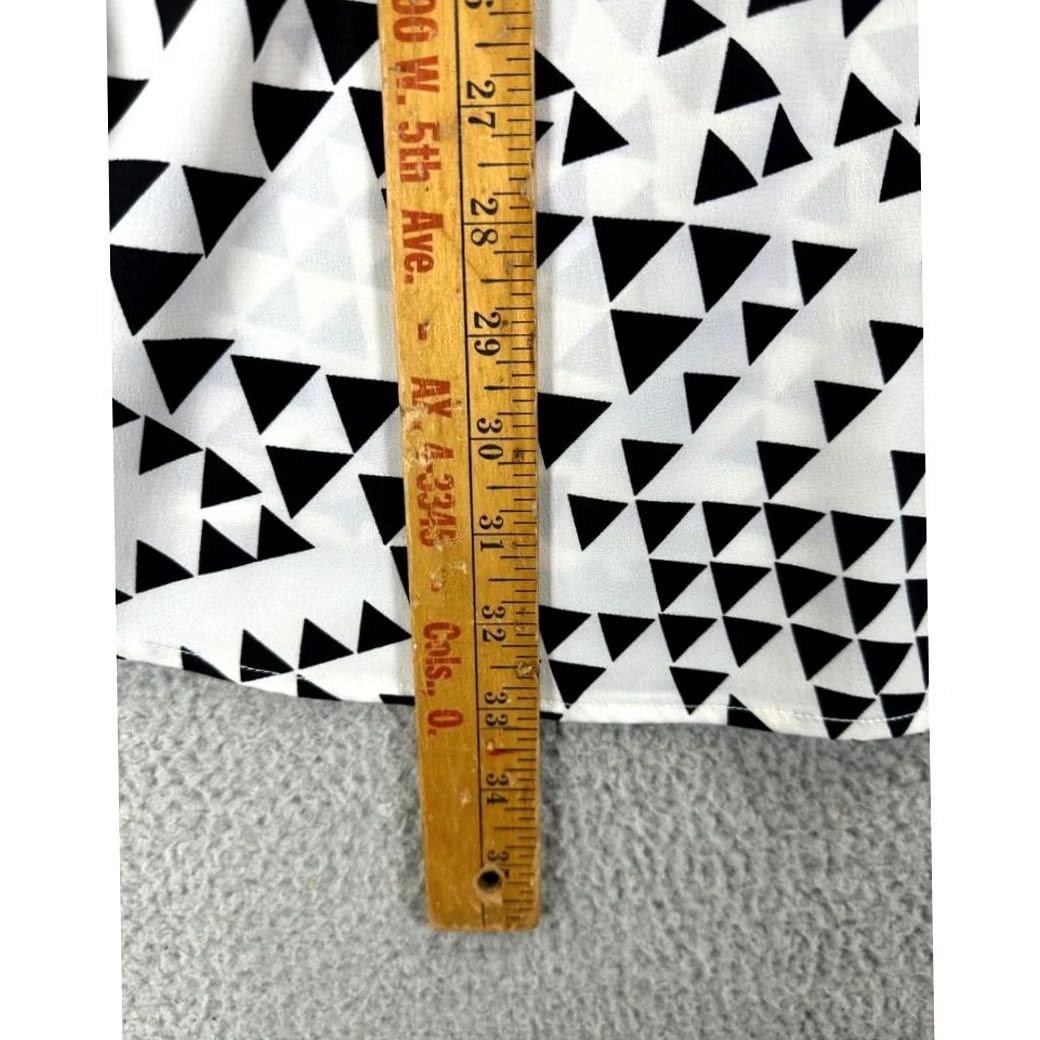 Vintage Maggie Barnes Blouse Shirt Womens 3X 26-28W Plus White Geometric Top Collared Shirt Women 3X Geometric White Collared Blouse Size XXL / US 16-18 / IT 52-54 - 6 Thumbnail