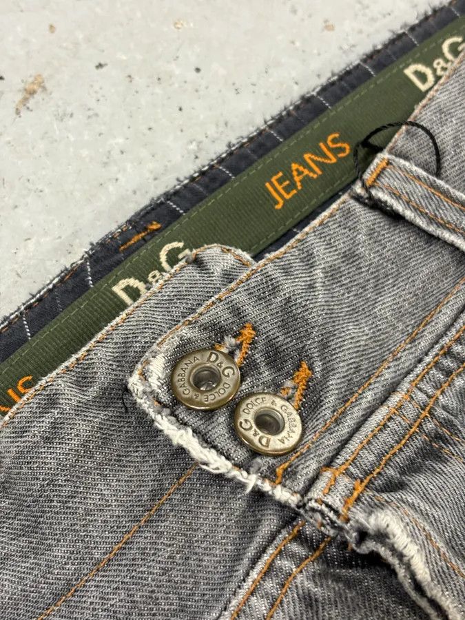 Dolce & Gabbana AW2004 Dolce & Gabbana Grey Asymmetrical Cargo Denim Jeans Size US 32 / EU 48 - 9 Thumbnail