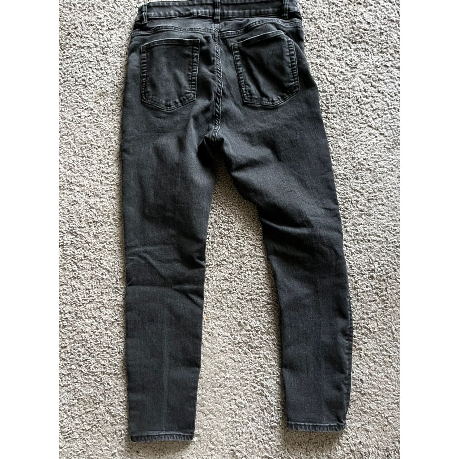 H&M H&M Womens High Rise Skinny Jeans 12 Black Solid Zip Up Size 34" / US 12 / IT 48 - 3 Thumbnail