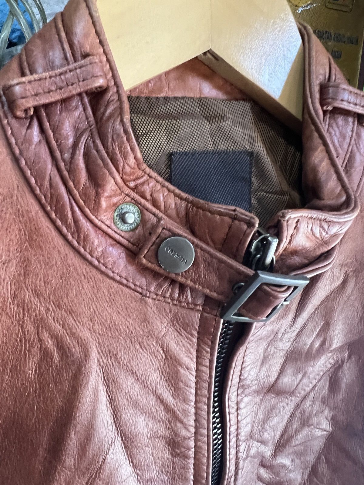 Other 🔥Grencia Real Leather Zipper Jacket Size S / US 4 / IT 40 - 11 Thumbnail