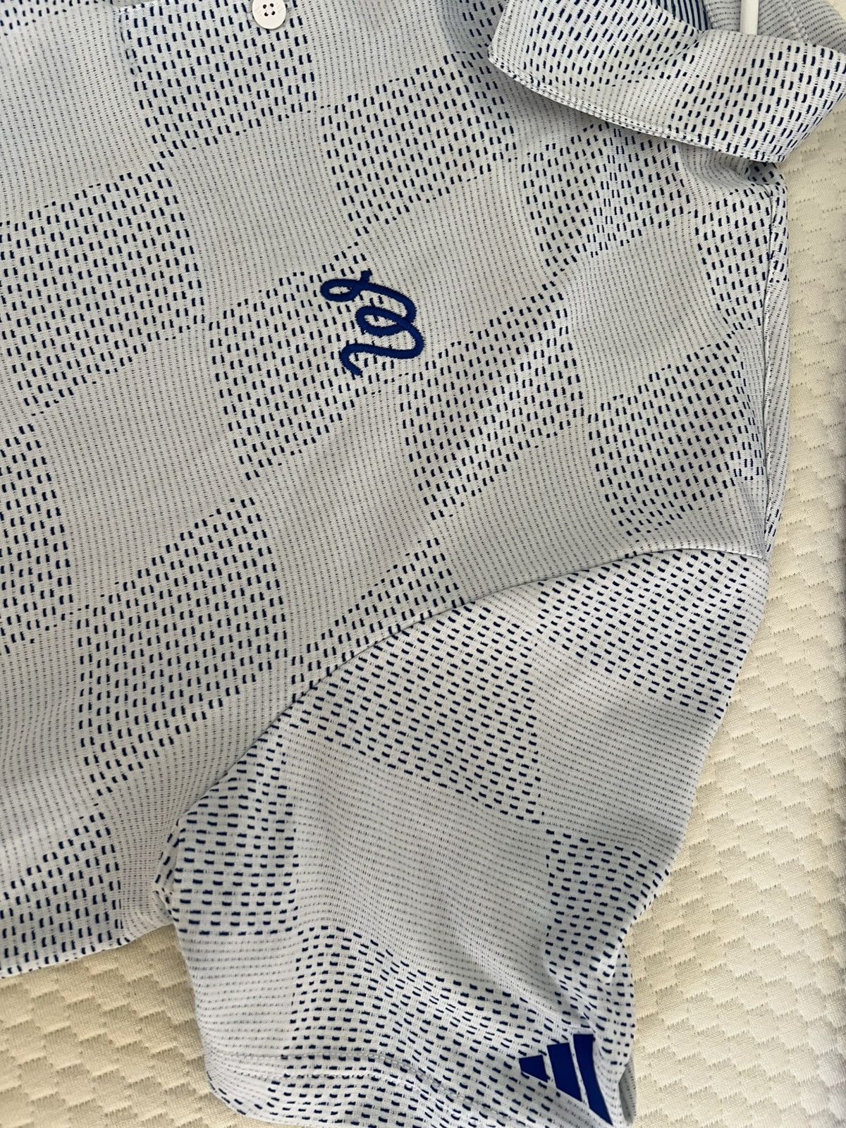 Malbon Nike x Adidas striped light blue polo XL men’s Size US XL / EU 56 / 4 - 2 Thumbnail