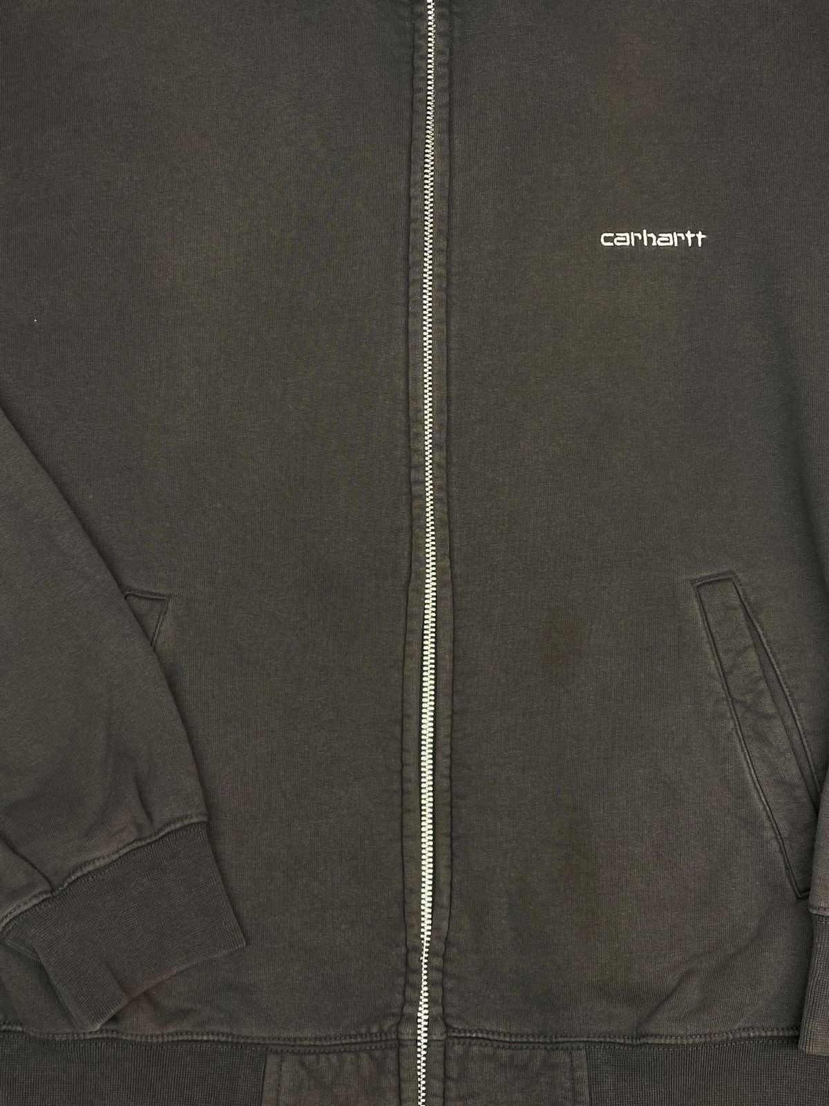Carhartt 🔥 00s CARHARTT VINTAGE FADED BLACK ZIP SWEATSHIRT WORKWEAR Size US L / EU 52-54 / 3 - 18 Thumbnail