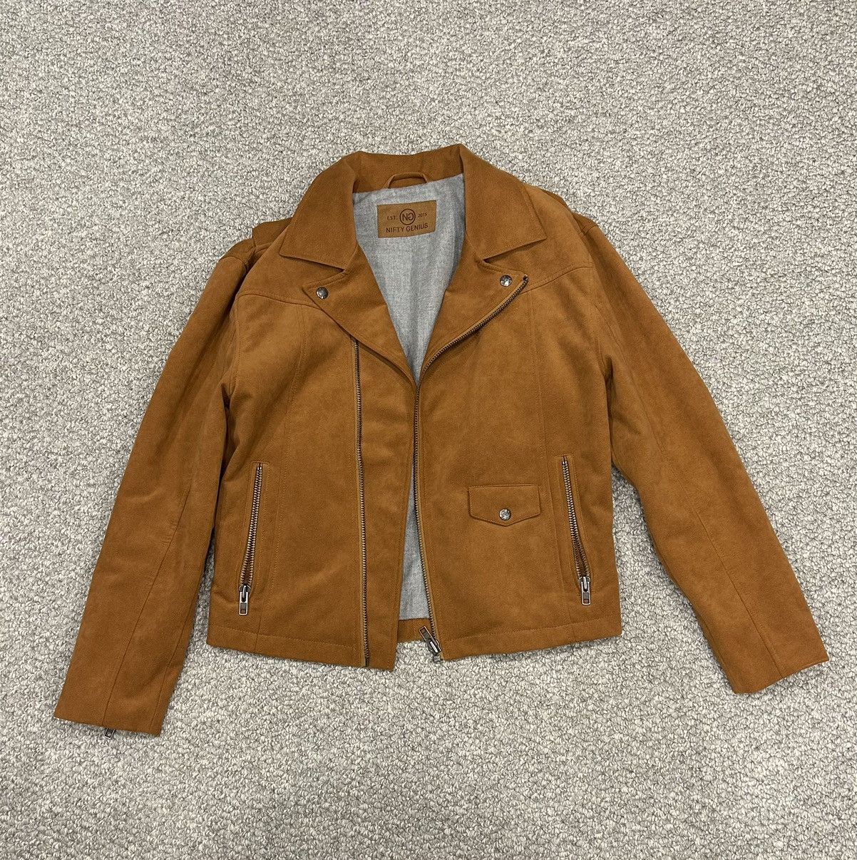 Nifty Genius Faux Suede Jacket
