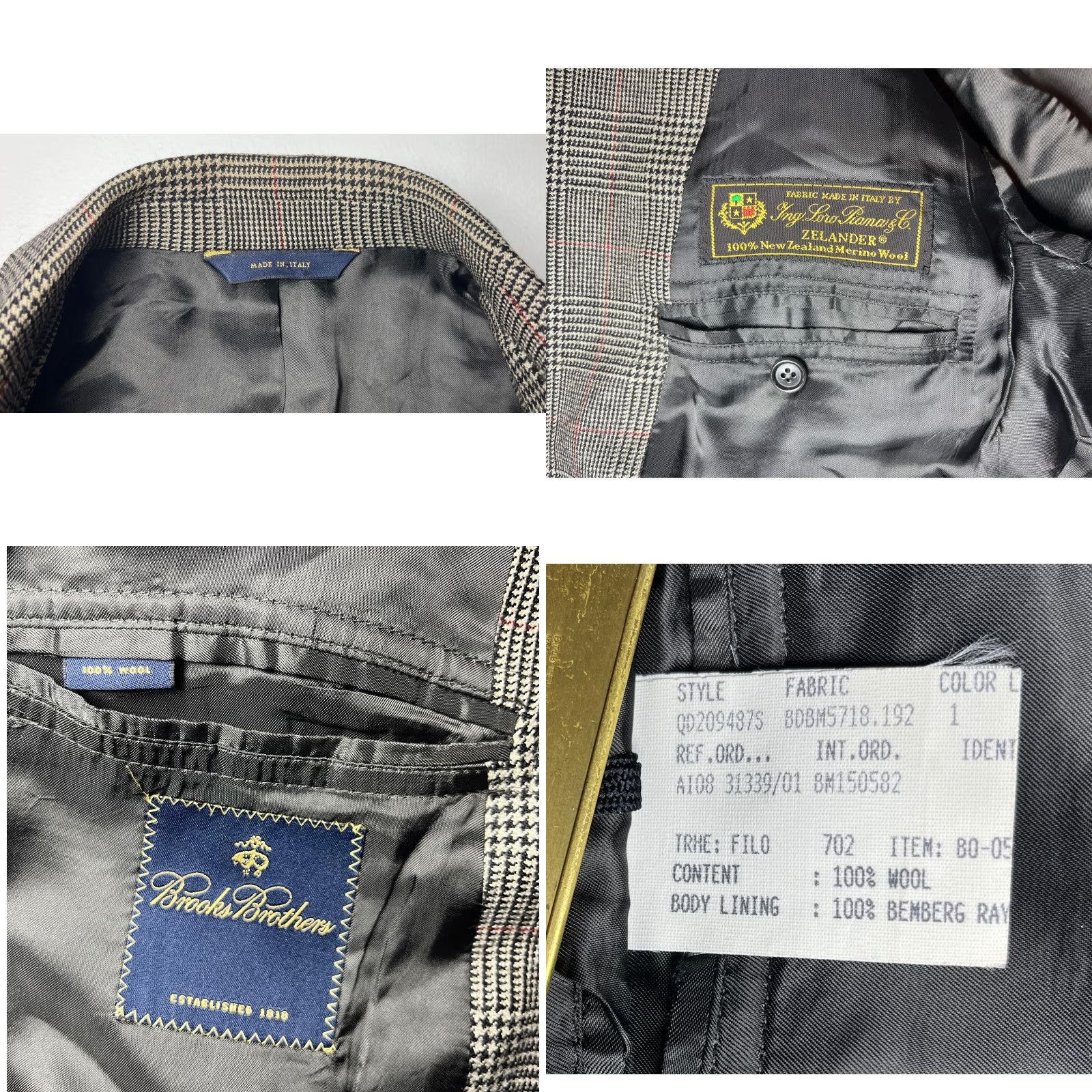 Brooks Brothers Brooks Brothers Blazer Jacket Men's Wool Plaid 42 Short Brown Loro Piana Zelander Made in Italy Size 42R - 8 Thumbnail