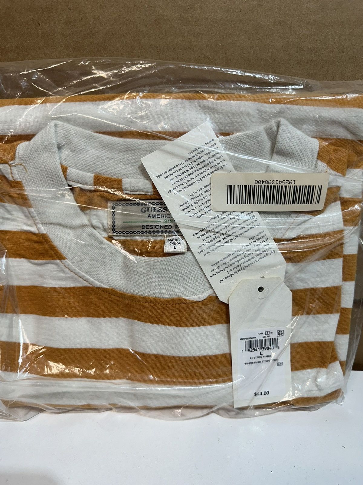 Guess Guess Stripe Tee Yellow White Size US L / EU 52-54 / 3 - 3 Thumbnail
