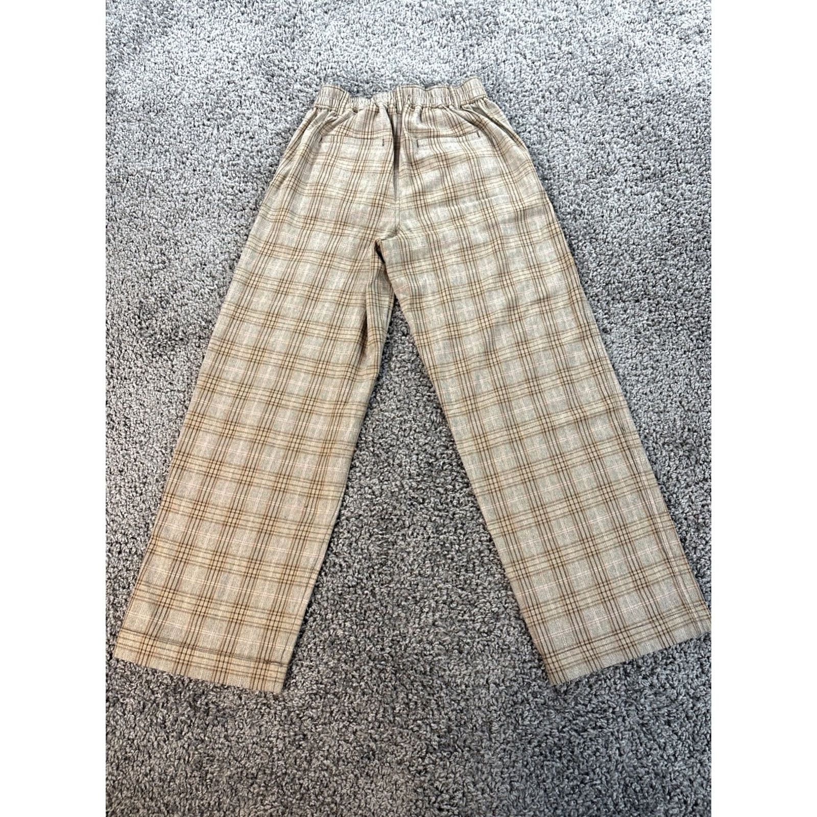 Madewell Madewell Pants Plaid Check Wide-Leg Crop 26 28 Brown Office Siren Y2K Womens Girls Mens Size 26" / US 2 / IT 38 - 7 Thumbnail