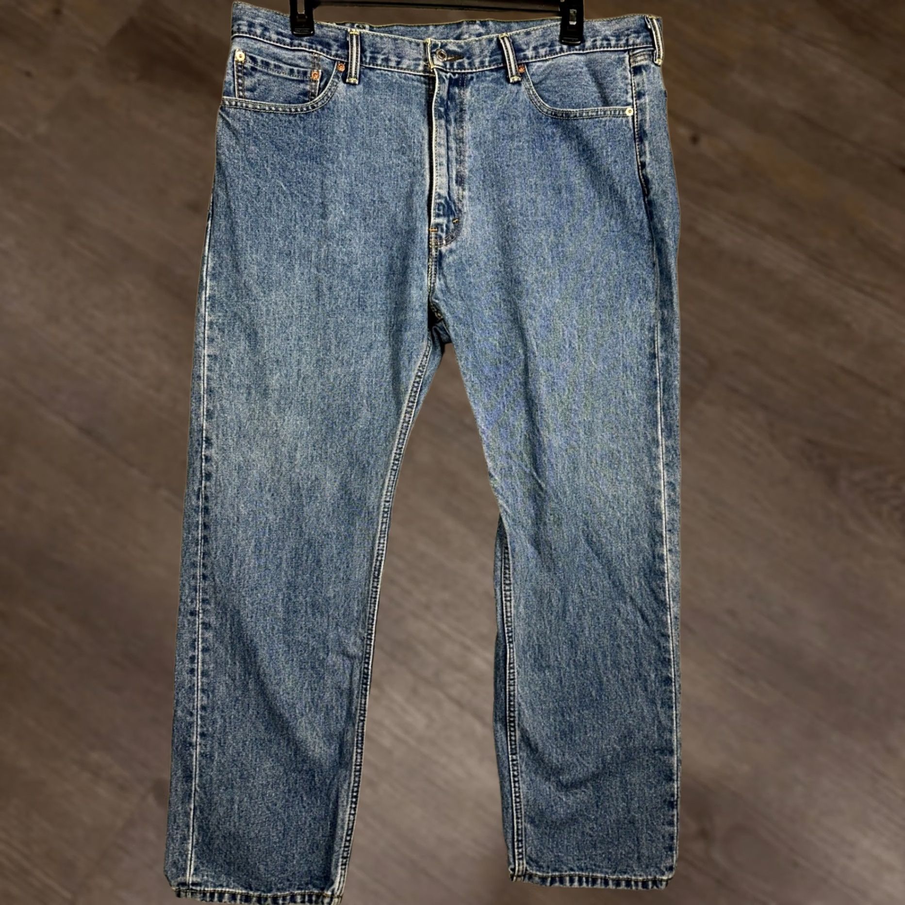 Levi's Mens Levi's 505 Jeans Blue Regular Fit Straight Leg 5 Pockets Casual 40X30 Size US 40 / EU 56 - 1 Thumbnail