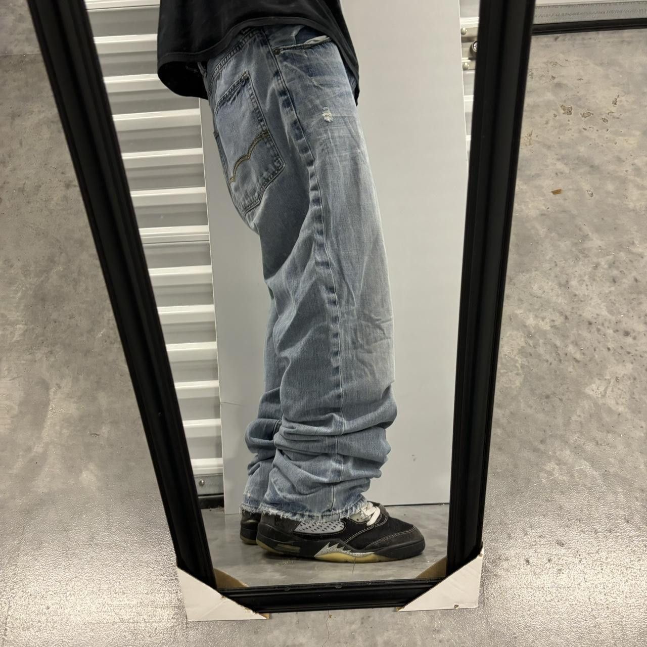 Japanese Brand × Vintage Crazy Vintage Y2K/2000s Faded Light Wash Skater Denim Jeans! Size US 38 / EU 54 - 2 Thumbnail