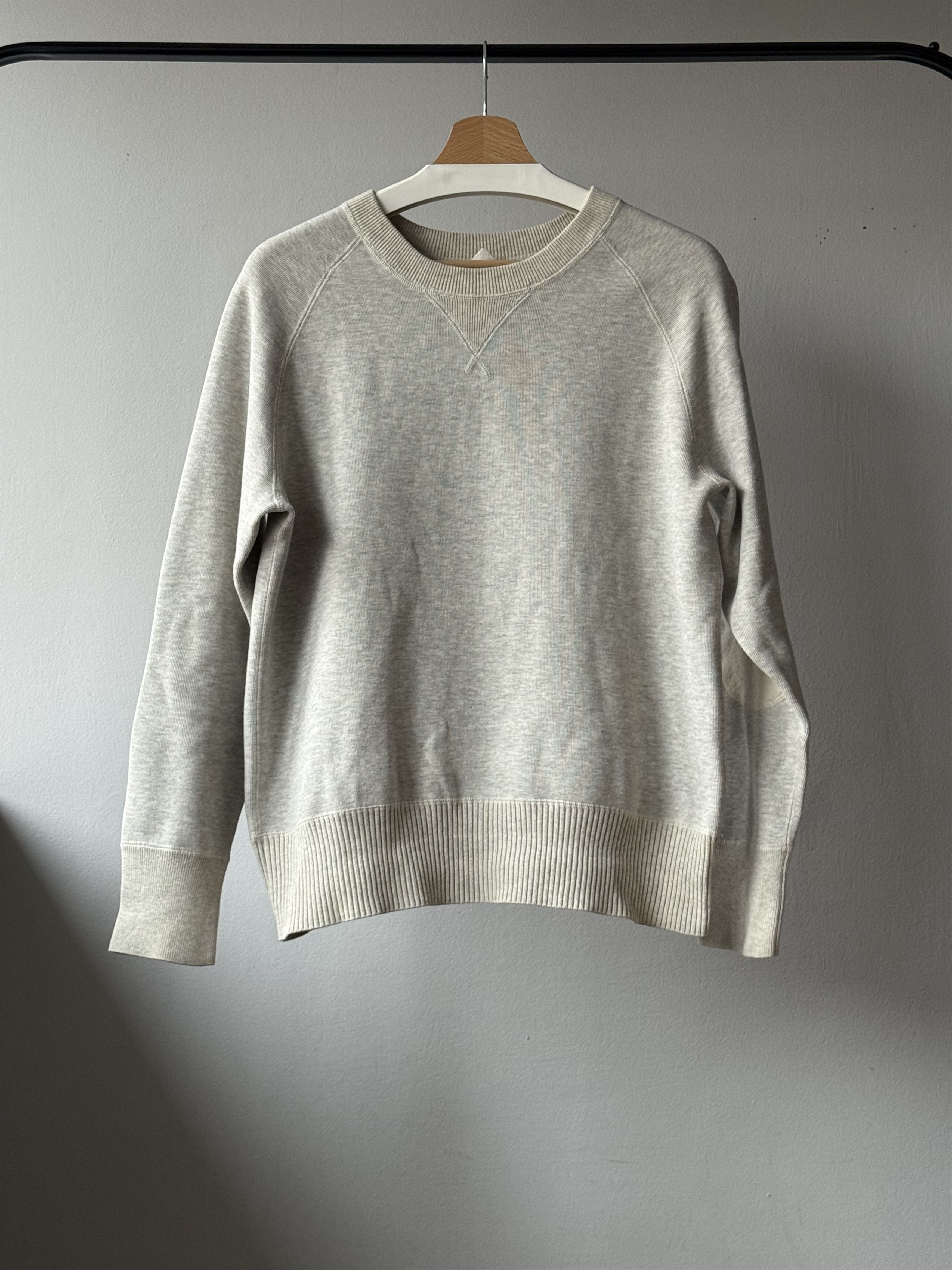 Arket Arket French Terry Cotton Wool Elbow Patches Gray Sweatshirt Size US S / EU 44-46 / 1 - 1 Thumbnail