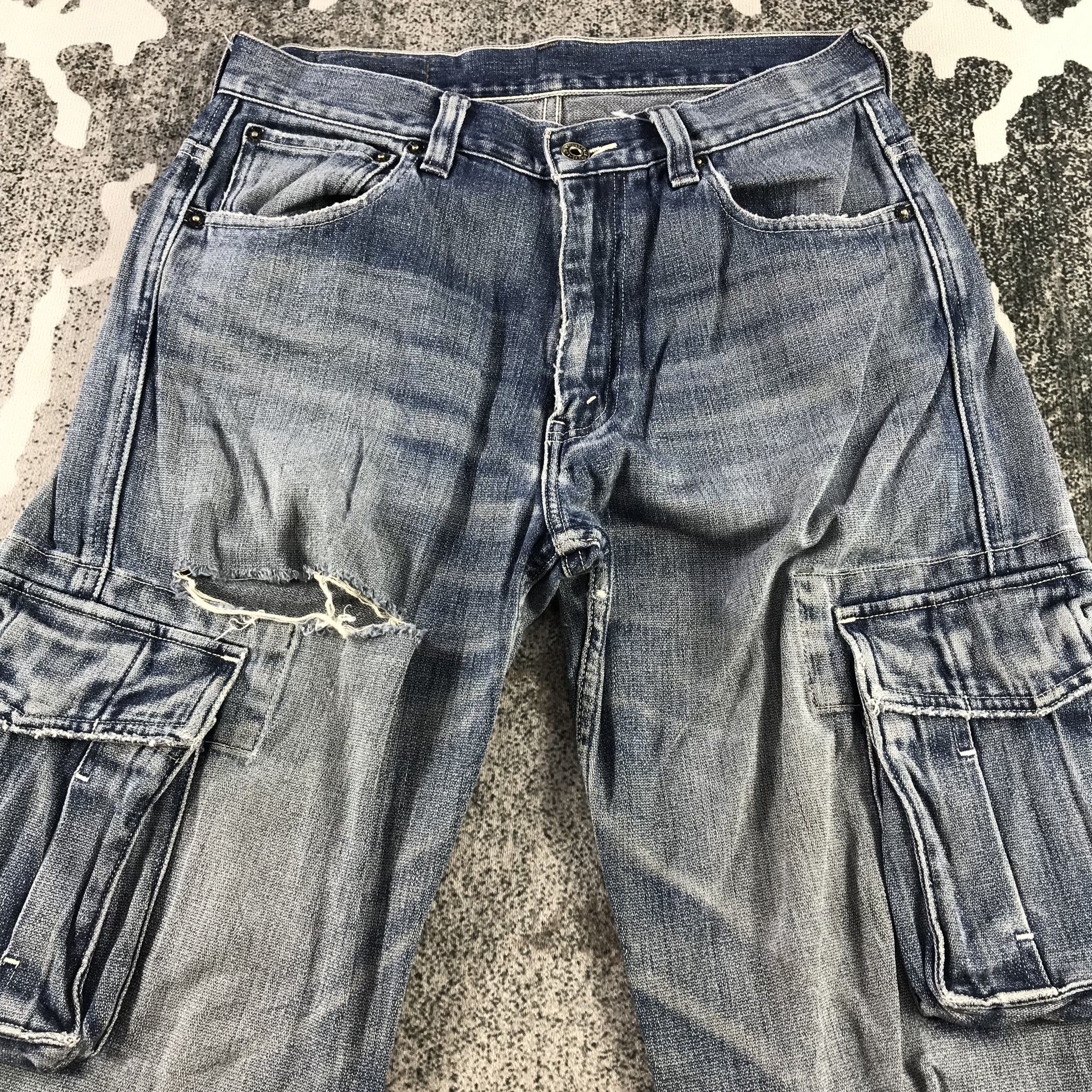 Levi's Vintage Distress Levis 503 Jeans Cargo Denim KJ3362 Size US 30 / EU 46 - 3 Thumbnail