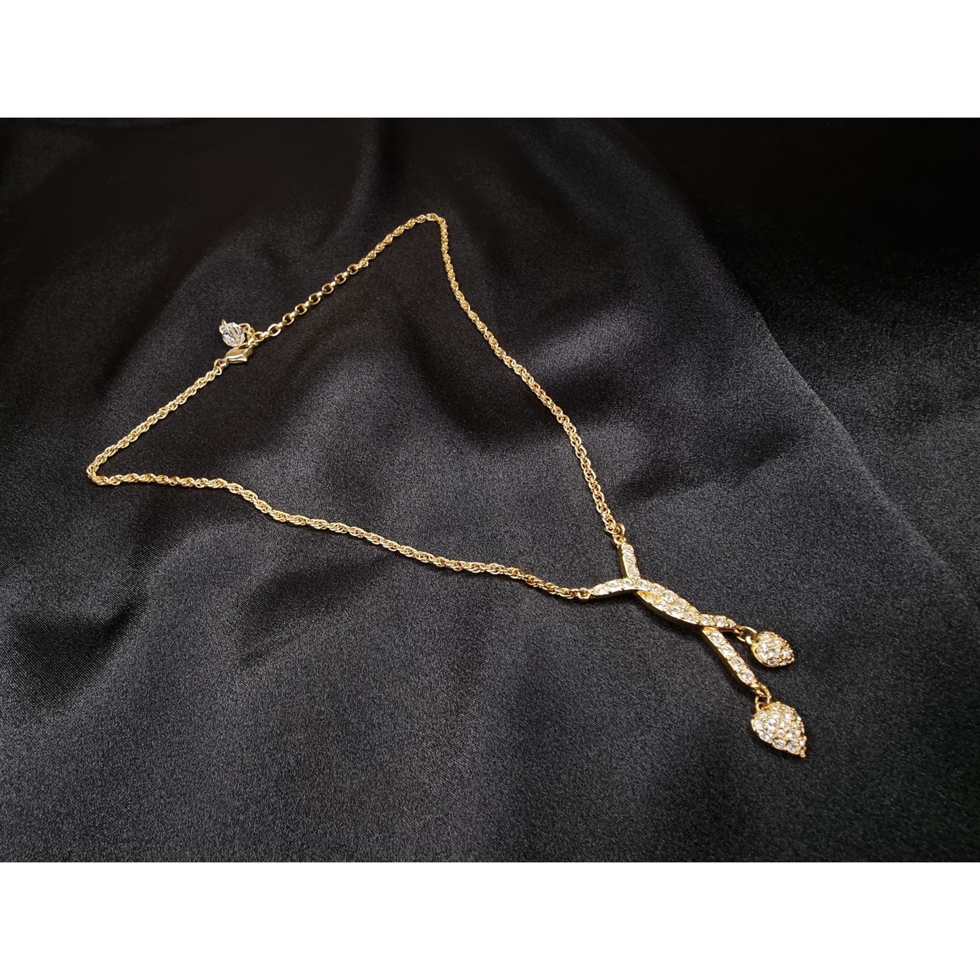Swarovski Vintage Swarovski Gold-Tone Necklace With Crystals & Heart P Size ONE SIZE - 4 Thumbnail