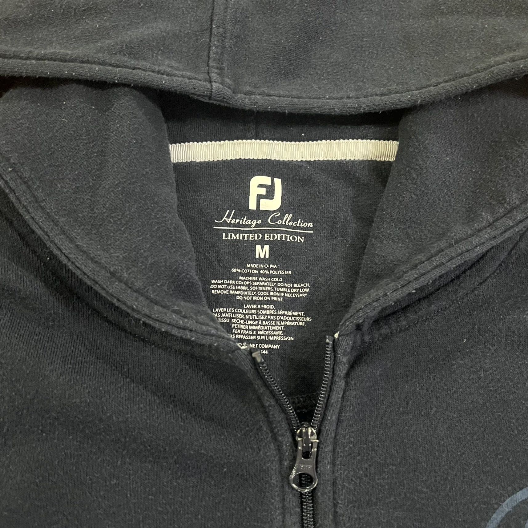 Footjoy Footjoy Womens Hoodie Heritage Collection Zip Sweatshirt Navy Blue Knit Logo Zipper Full Zip Activewear M Regular Women’s Hoodie Size M / US 6-8 / IT 42-44 - 7 Thumbnail