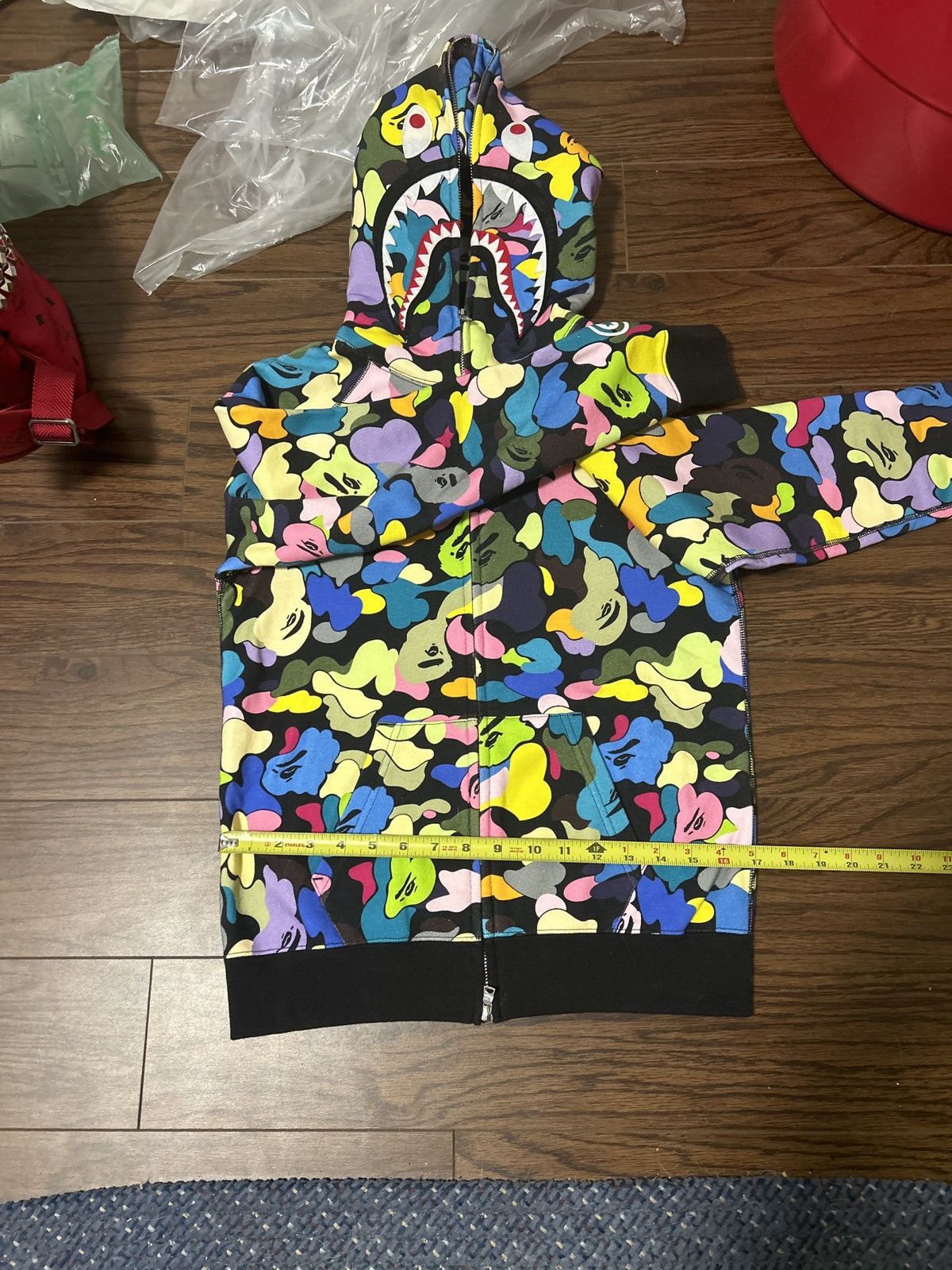Bape Multi Camo 2nd Shark Full Zip Hoodie | Grailed