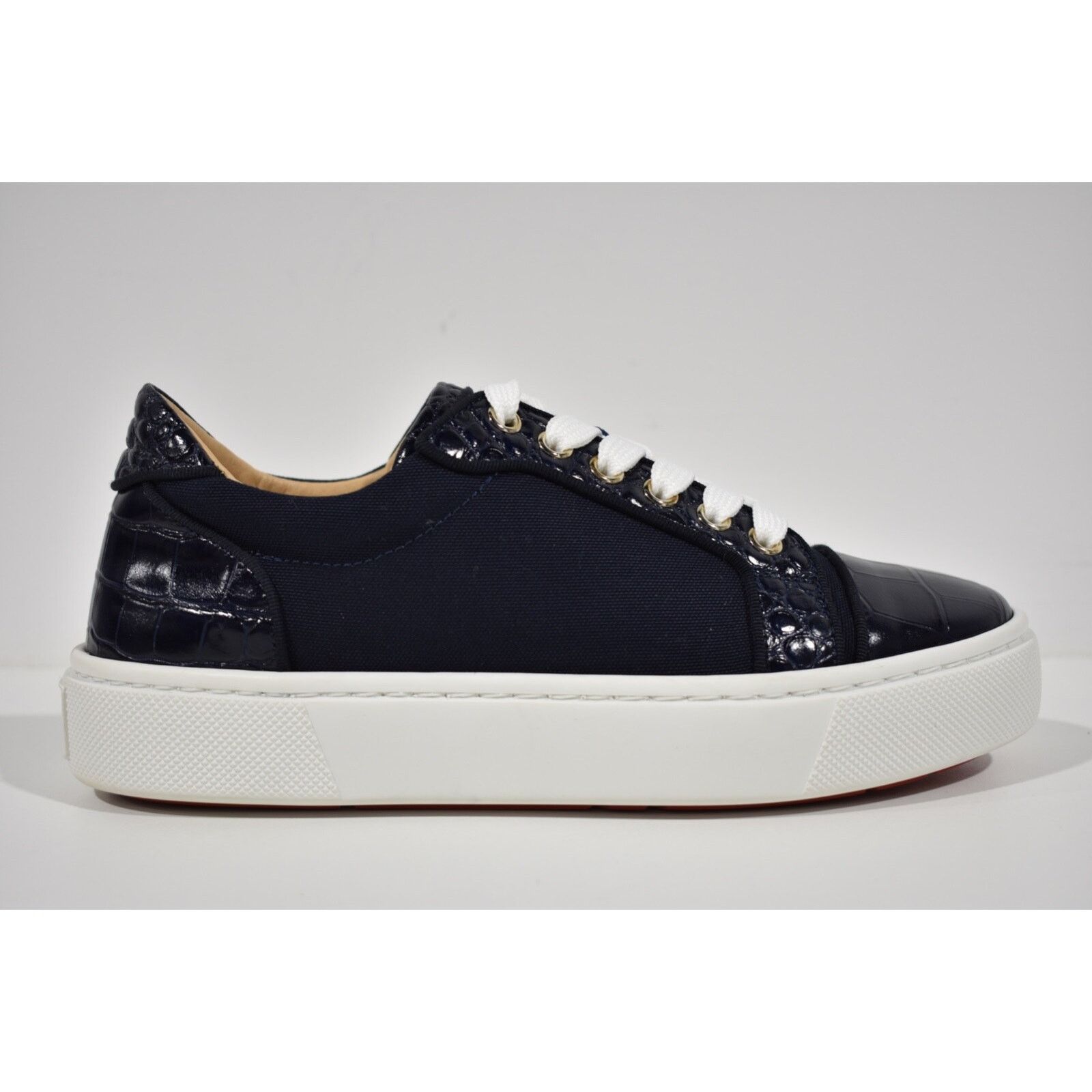 Christian Louboutin Christian Louboutin Blue Flat Lace Up Low Top Sneaker 36.5 Size US 6.5 / IT 36.5 - 2 Thumbnail