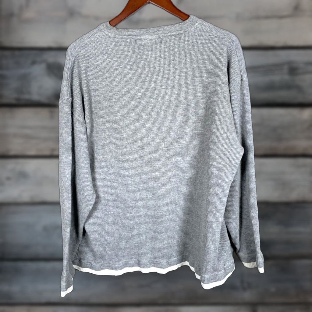 Avirex VINTAGE Avirex Thermal Shirt Mens Medium Gray White Crewneck Hip Hop Retro VTG Size US M / EU 48-50 / 2 - 1 Thumbnail