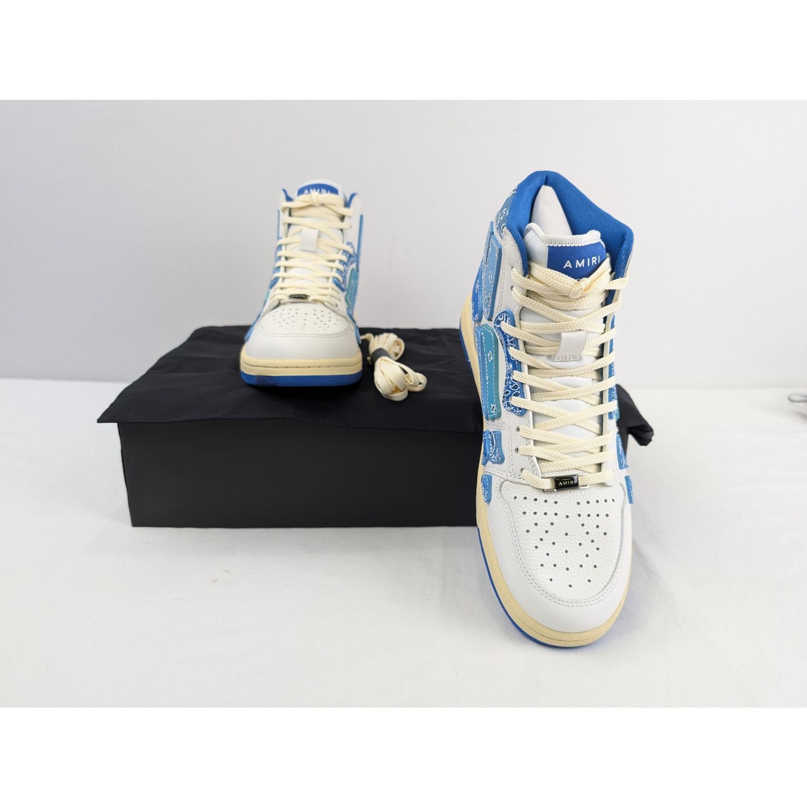 Amiri o1rshd1 Skel Top Hi / Skeleton Hi Top Sneakers Bandana Blue Size US 10 / EU 43 - 16 Thumbnail