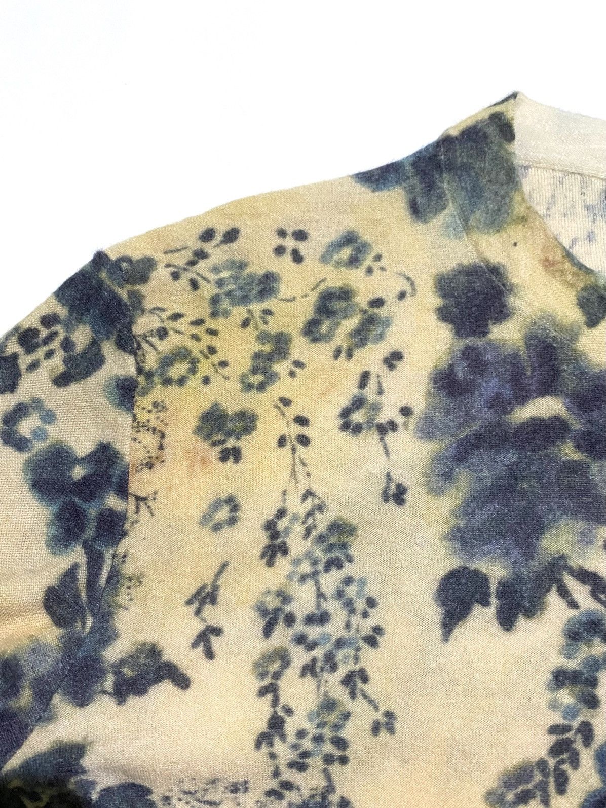 Loro Piana LORO PIANA BLUE EYES FLORAL CASHMERE SILK SWEATERS Size L / US 10 / IT 46 - 4 Thumbnail
