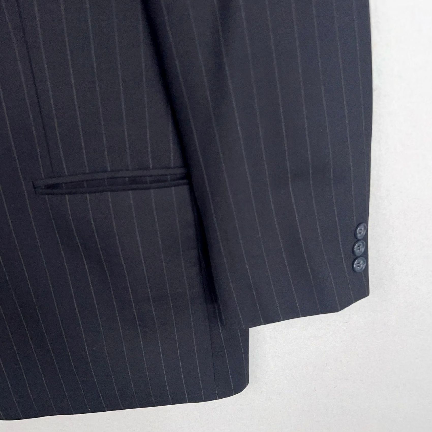 Brooks Brothers Brooks Brothers Jacket Mens 44R Pinstripe Wool Stretch Two Button Notch Blazer Size 44R - 4 Thumbnail