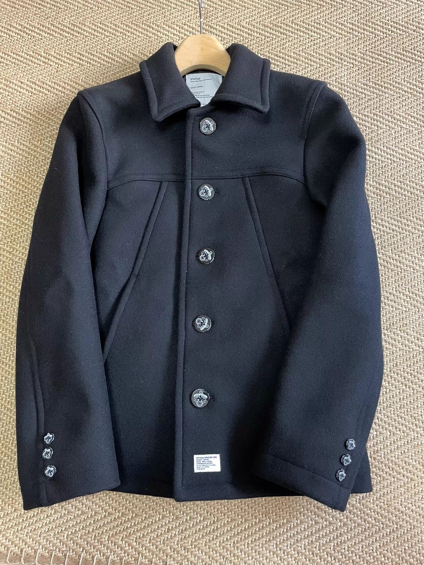 Wtaps WTAPS BLACK WATCH COAT Black Wool S Worn Once Size US S / EU 44-46 / 1 - 9 Thumbnail